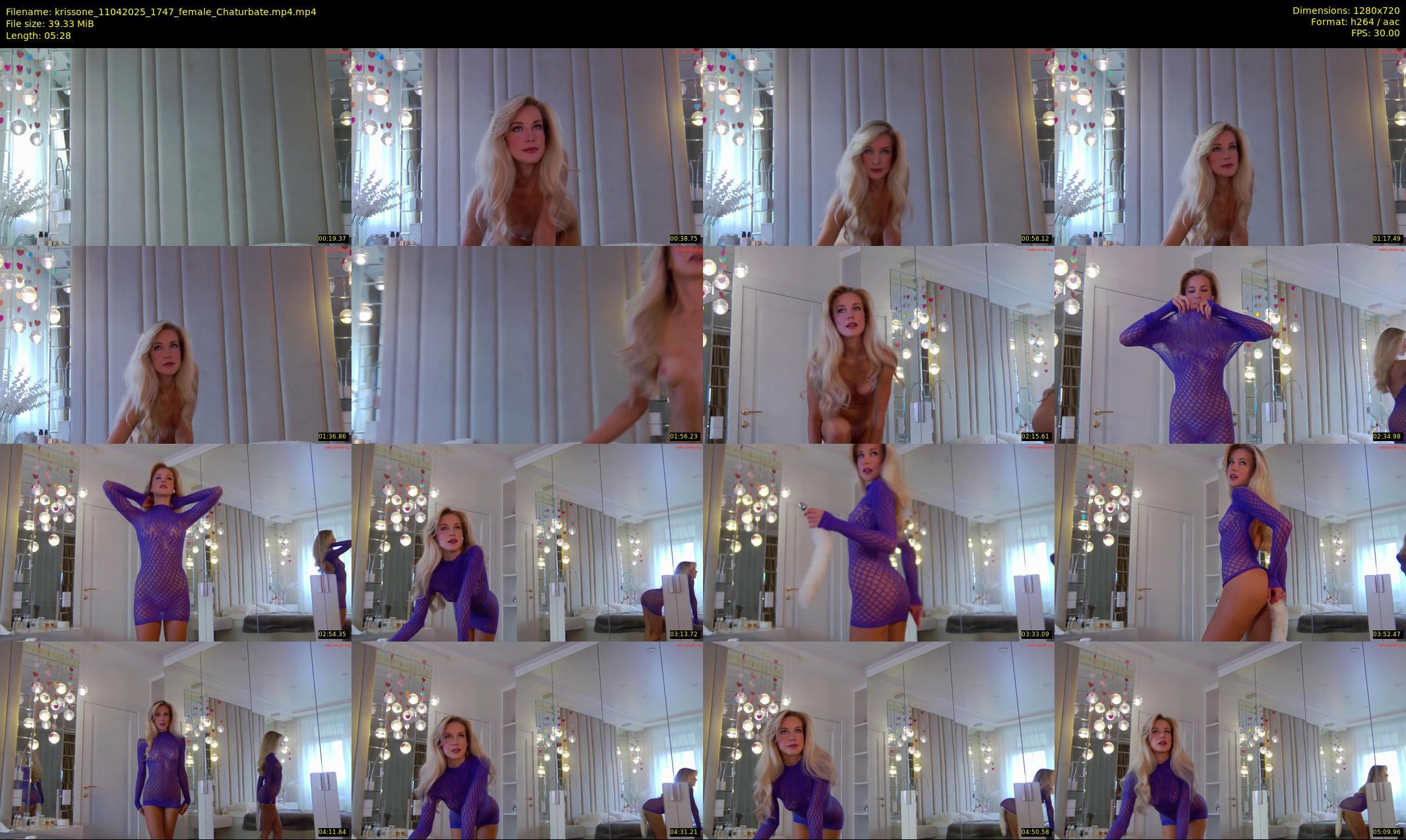 krissone — 6 minute Chaturbate female cam show recording, 720p, Apr 11, 2025