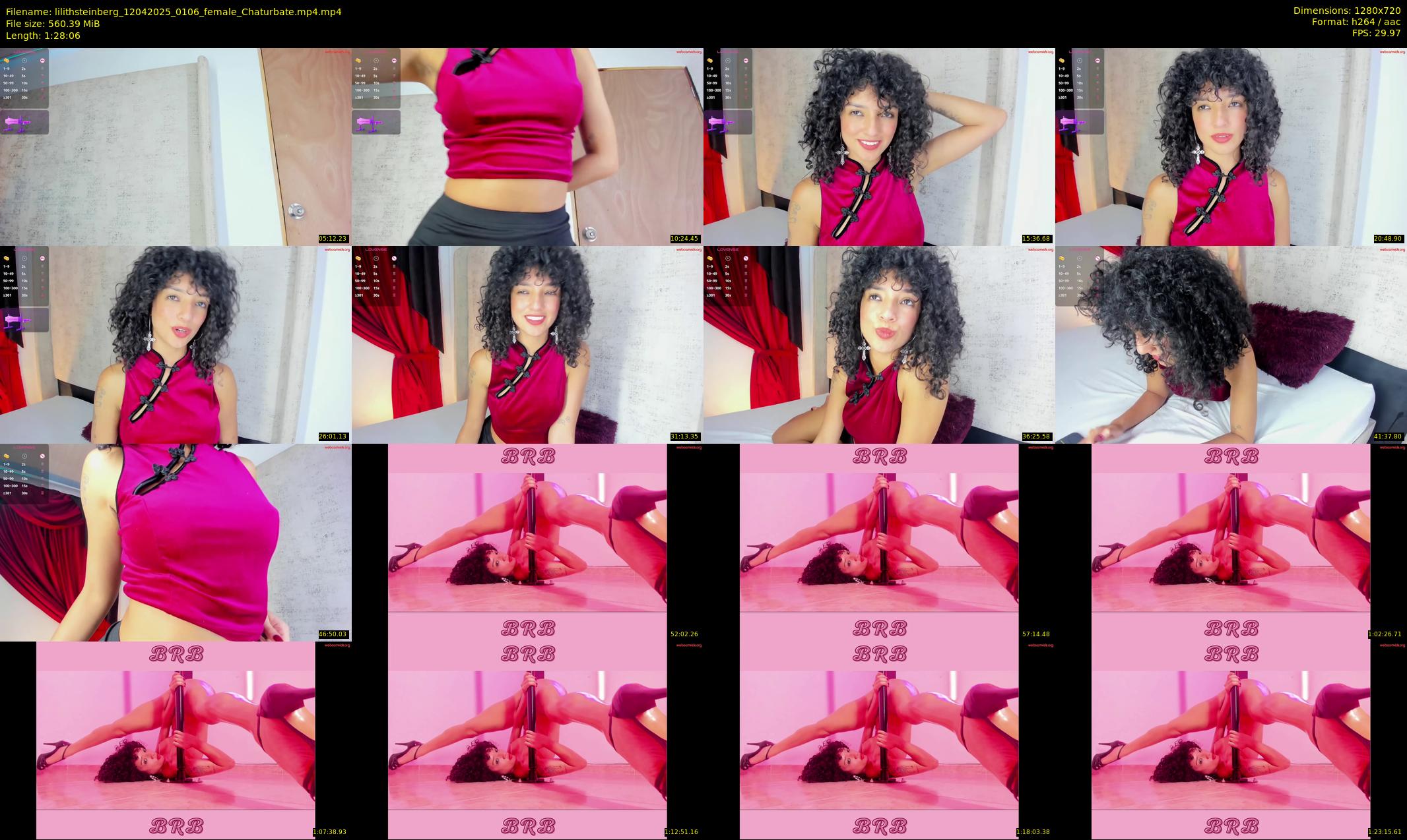 lilithsteinberg — 89 minute Chaturbate female cam show recording, 720p, Apr 12, 2025