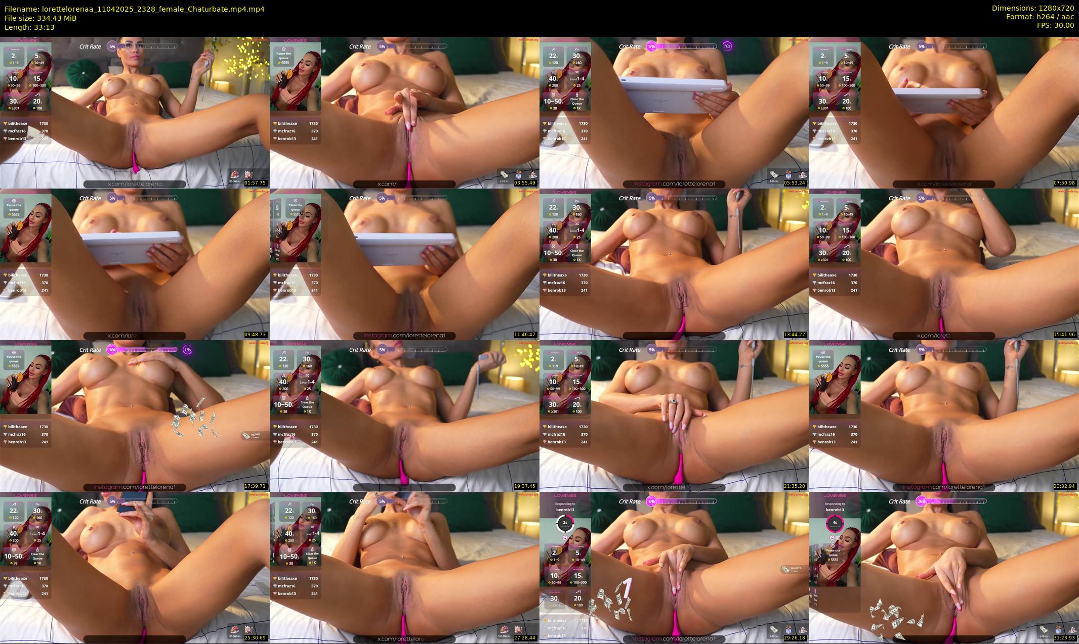 lorettelorenaa — 34 minute Chaturbate female cam show recording, 720p, Apr 11, 2025