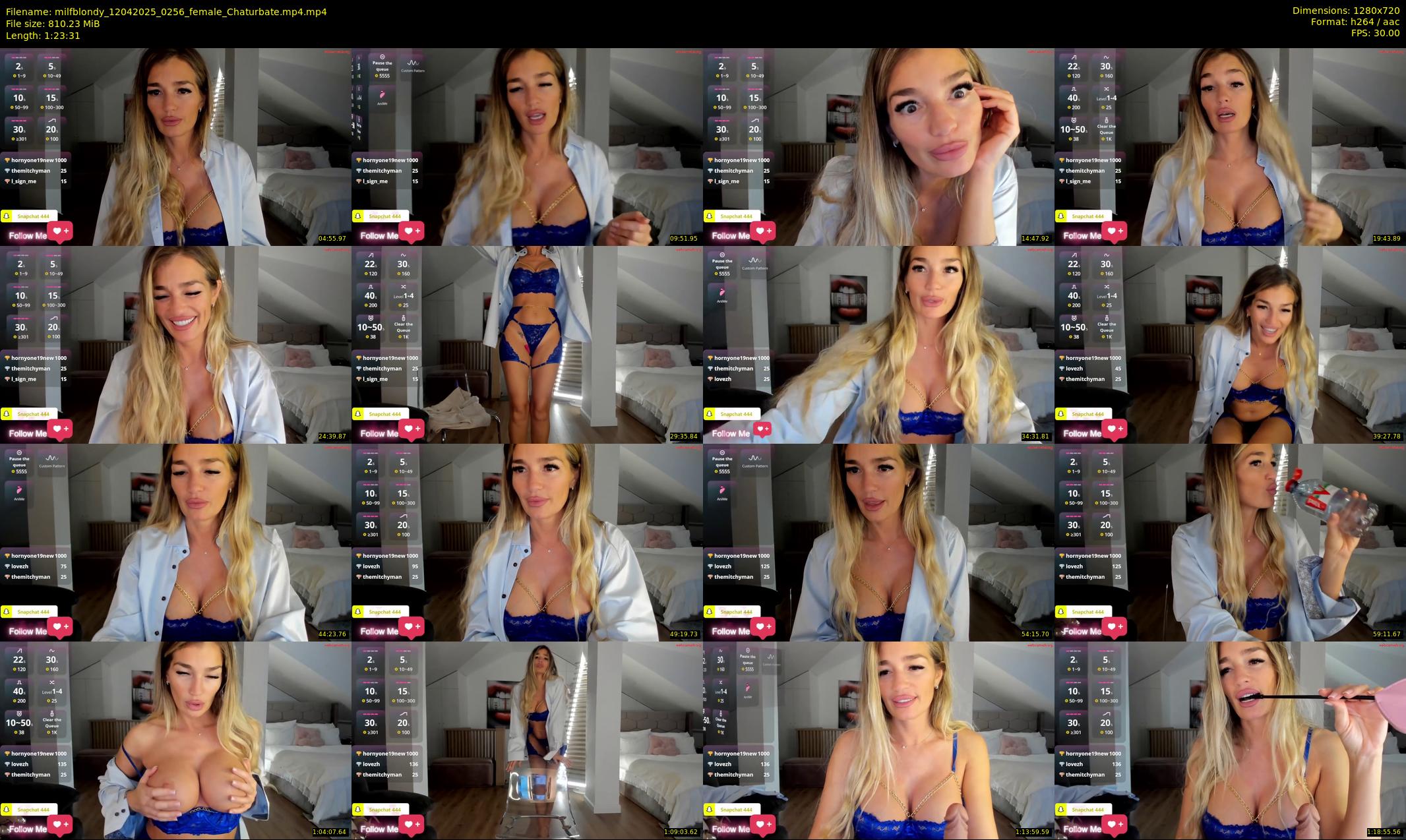 milfblondy — 84 minute Chaturbate female cam show recording, 720p, Apr 12, 2025