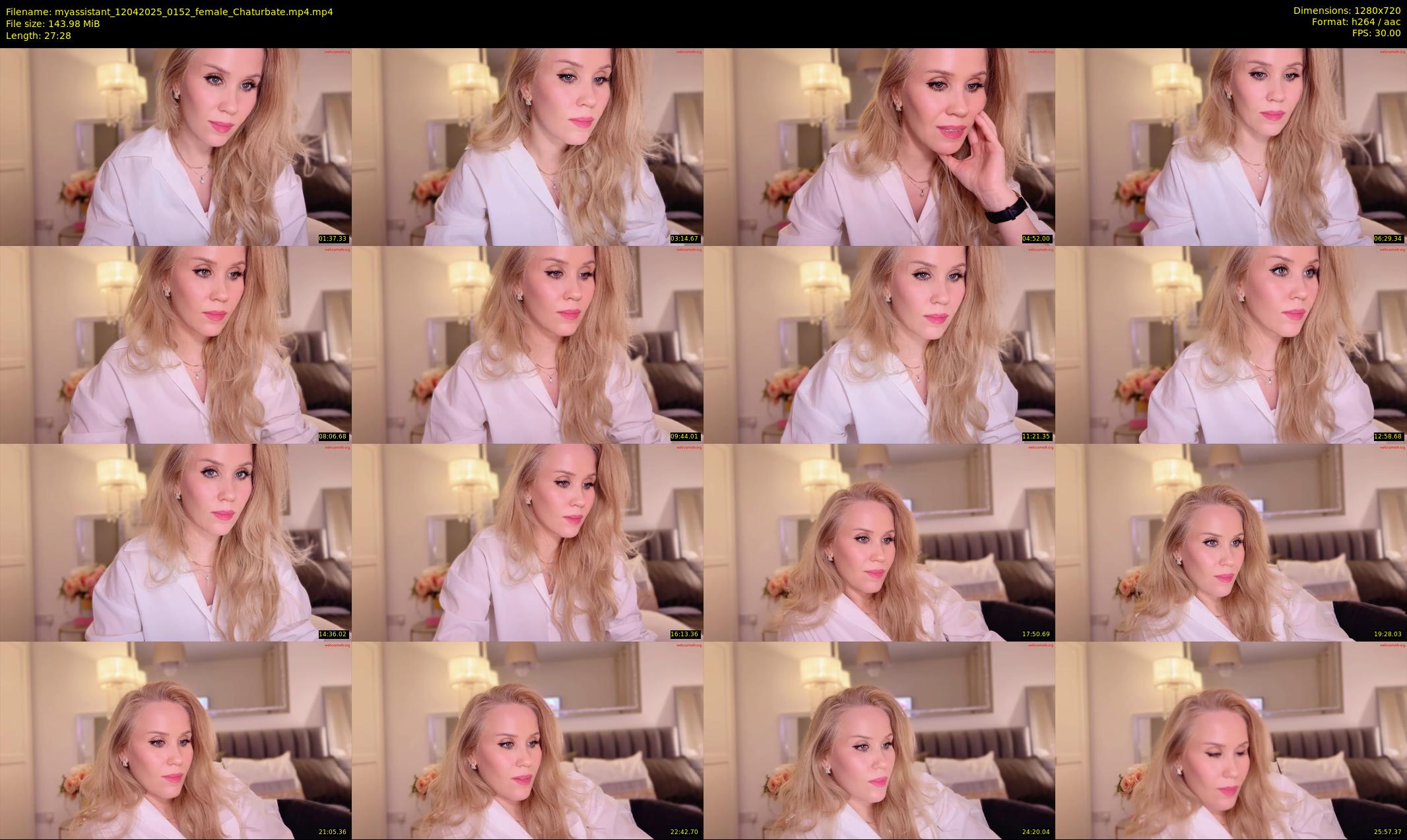 myassistant — 28 minute Chaturbate female cam show recording, 720p, Apr 12, 2025