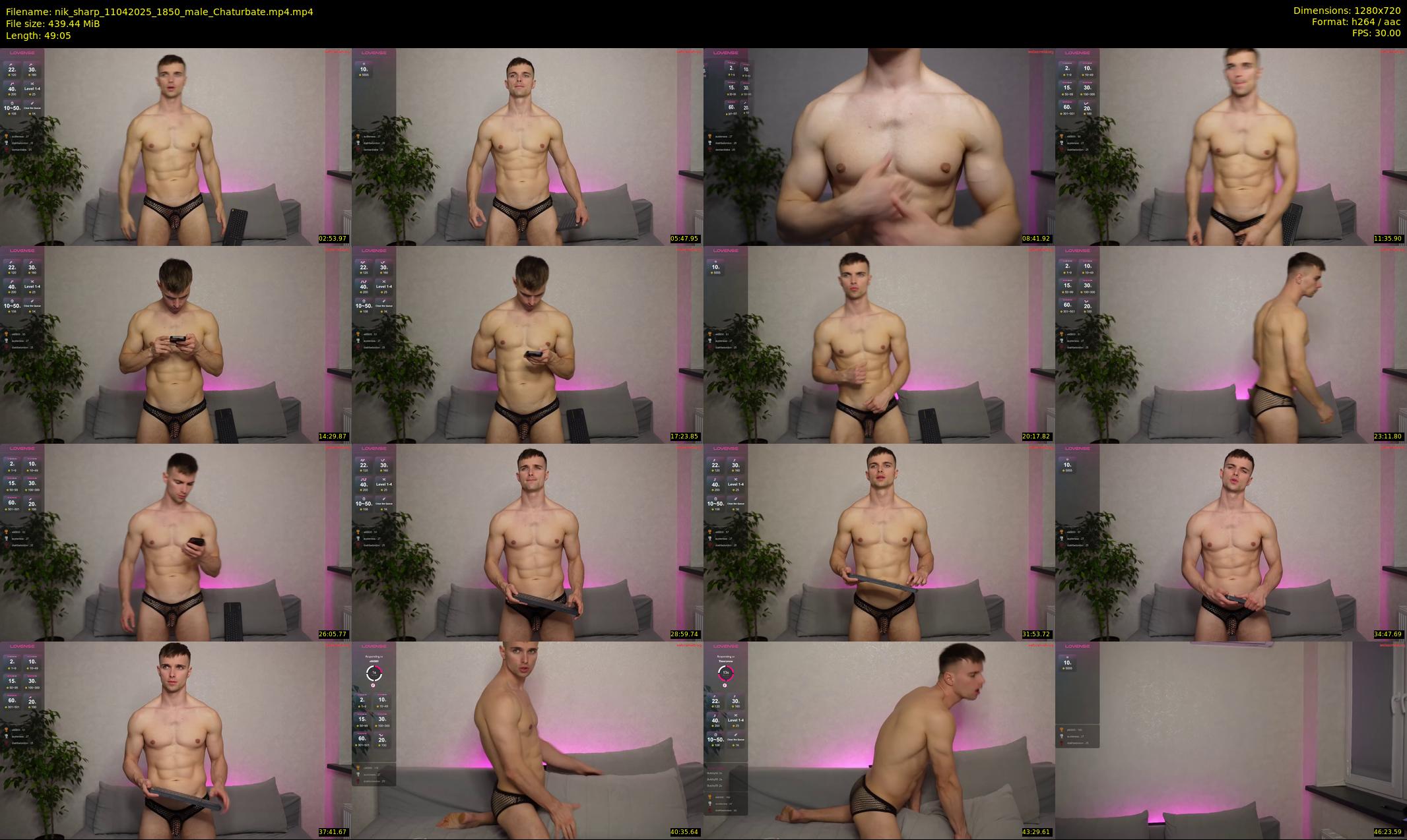 nik_sharp — 50 minute Chaturbate male cam show recording, 720p, Apr 11, 2025
