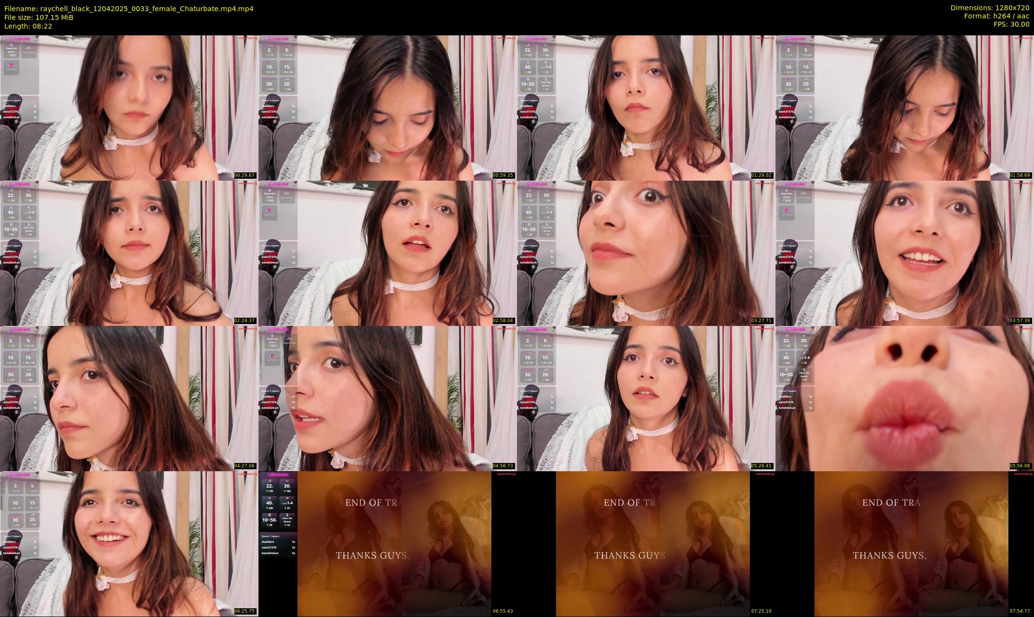 raychell_black — 9 minute Chaturbate female cam show recording, 720p, Apr 12, 2025