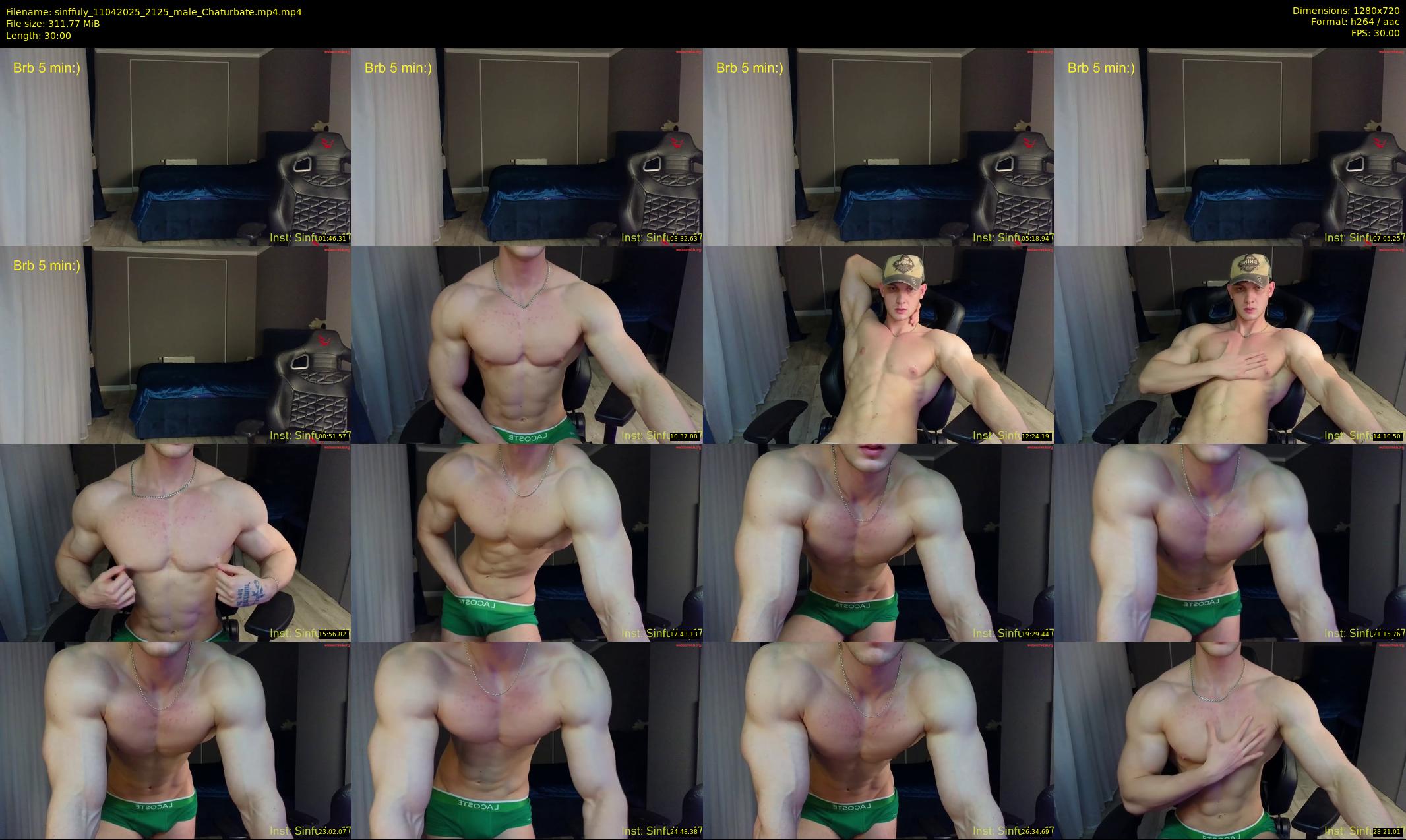 sinffuly — 30 minute Chaturbate male cam show recording, 720p, Apr 11, 2025