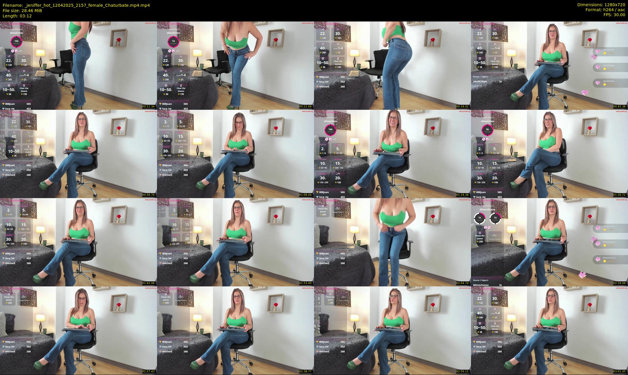 _jeniffer_hot — 4 minute Chaturbate female cam show recording, 720p, Apr 12, 2025