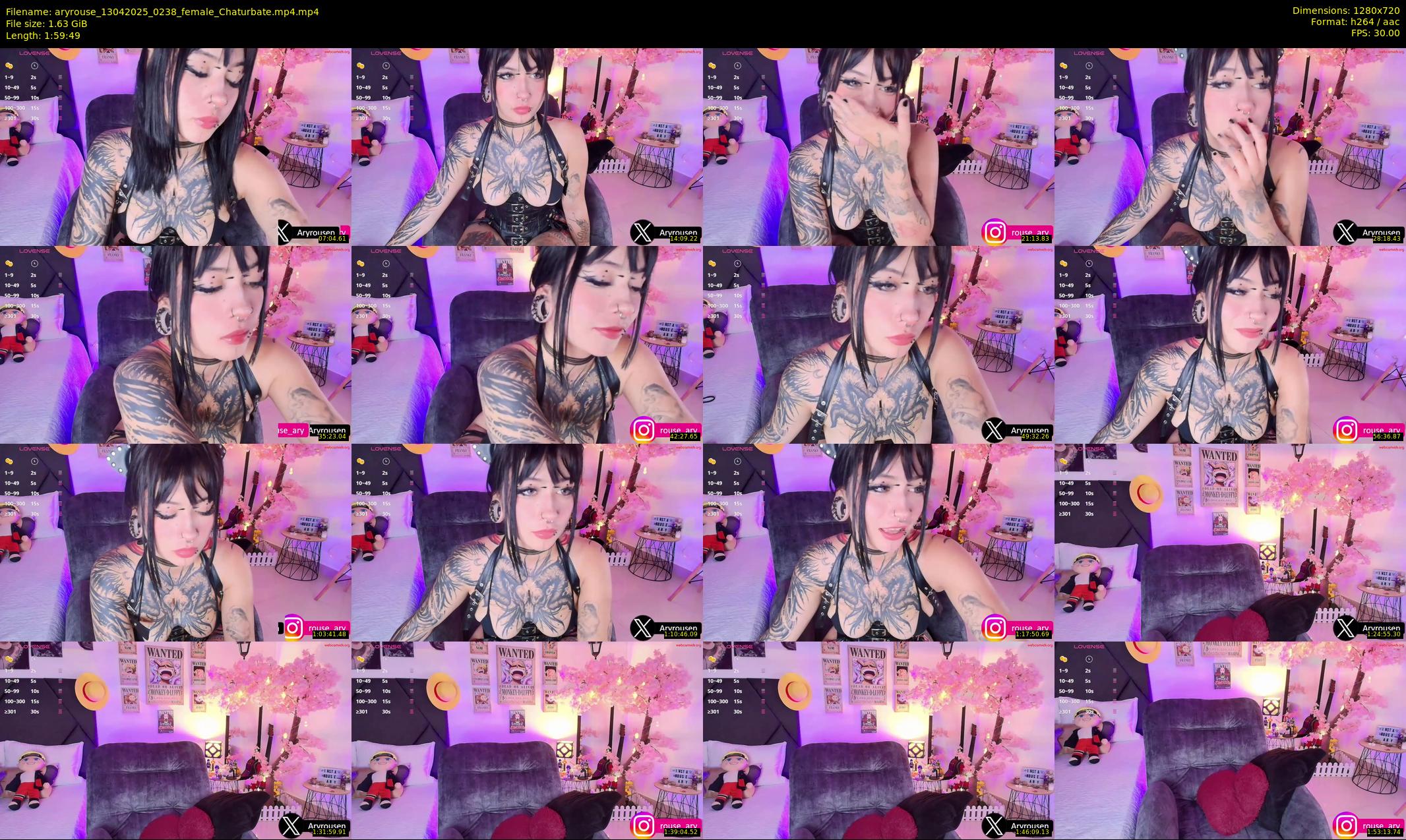 aryrouse — 120 minute Chaturbate female cam show recording, 720p, Apr 13, 2025