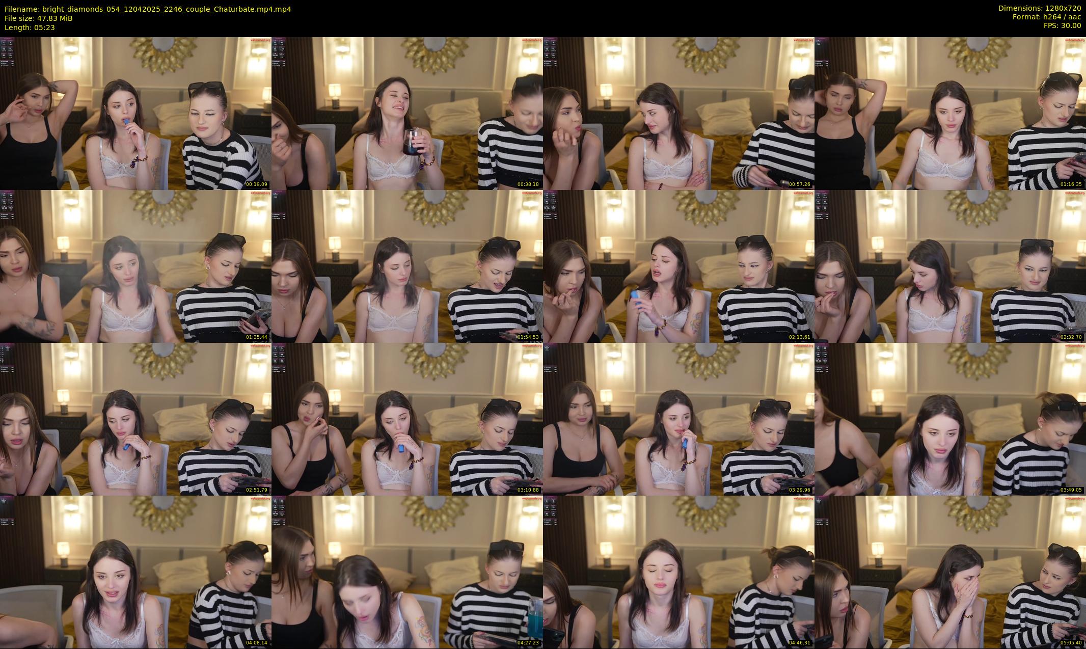 bright_diamonds_054 — 6 minute Chaturbate couple cam show recording, 720p, Apr 12, 2025