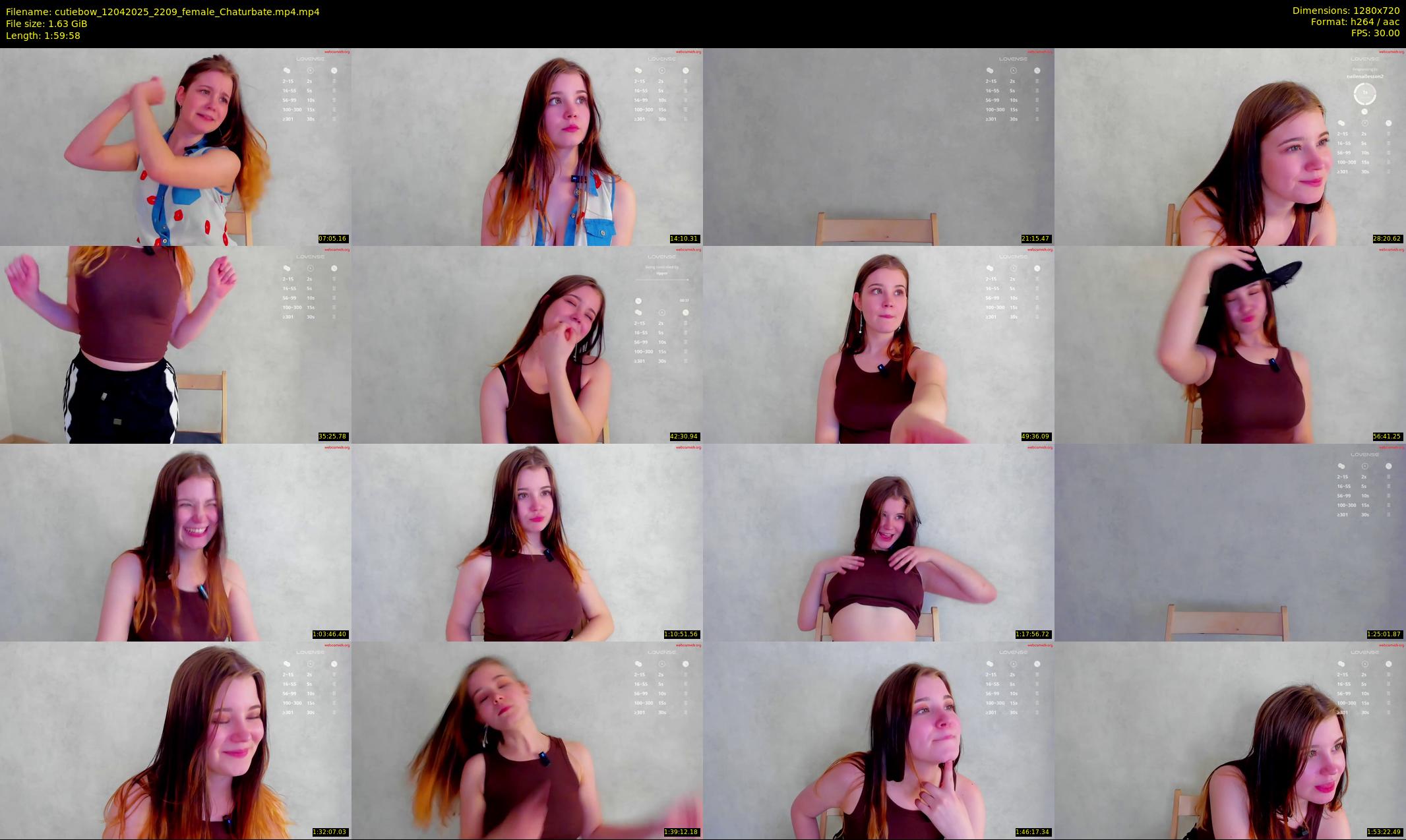 cutiebow — 120 minute Chaturbate female cam show recording, 720p, Apr 12, 2025