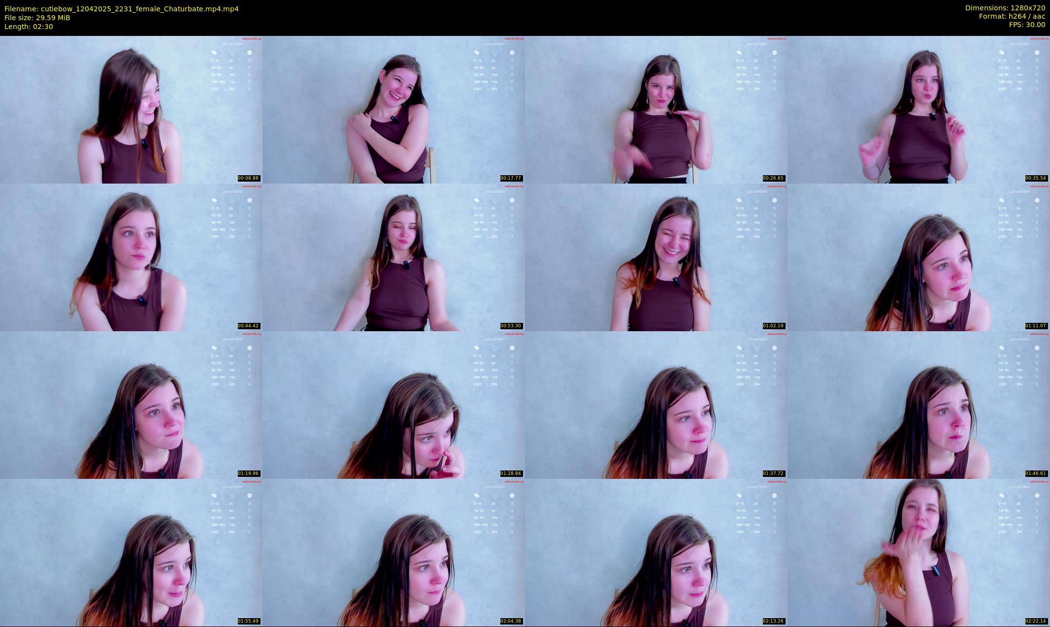 cutiebow — 3 minute Chaturbate female cam show recording, 720p, Apr 12, 2025