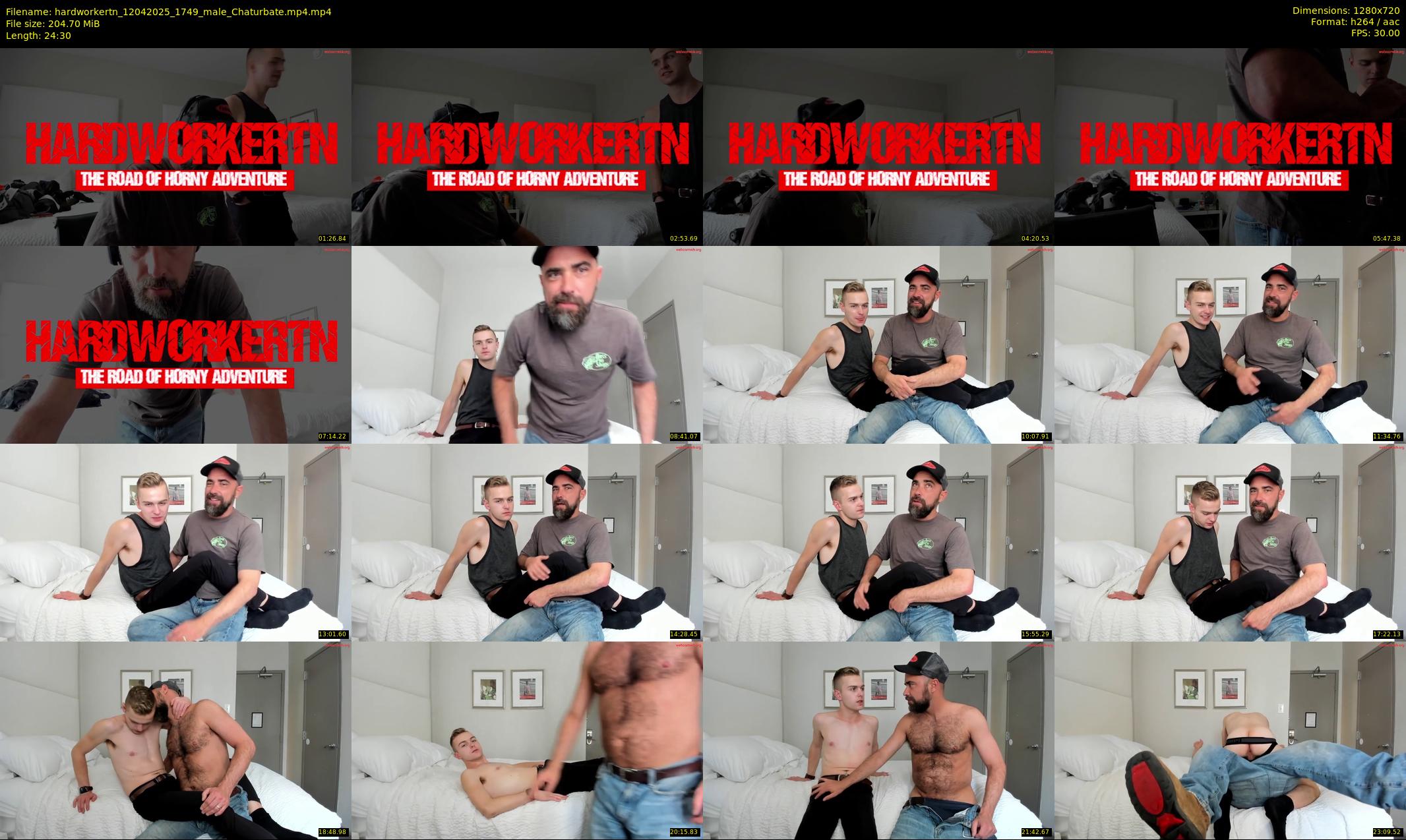 hardworkertn — 25 minute Chaturbate male cam show recording, 720p, Apr 12, 2025
