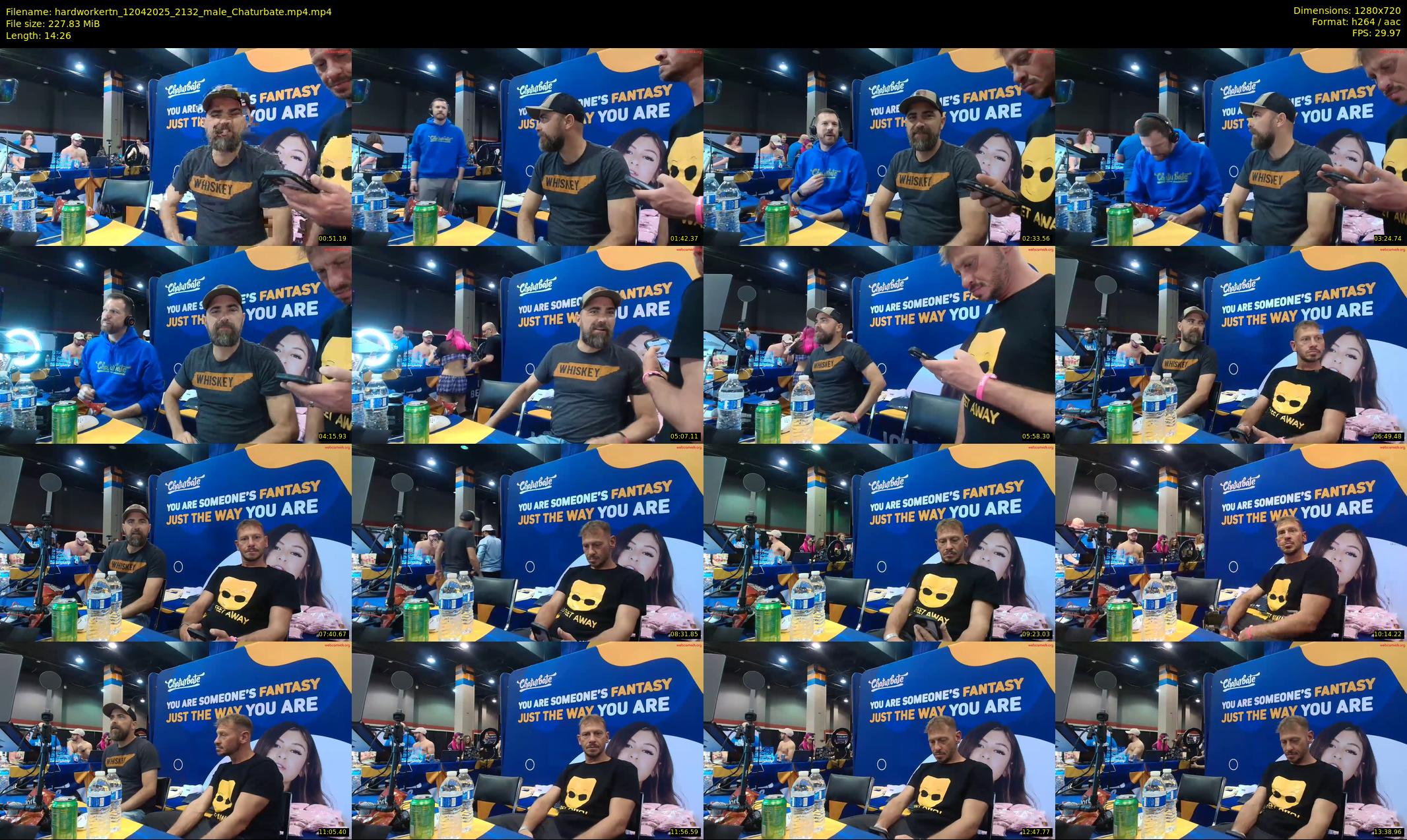 hardworkertn — 15 minute Chaturbate male cam show recording, 720p, Apr 12, 2025