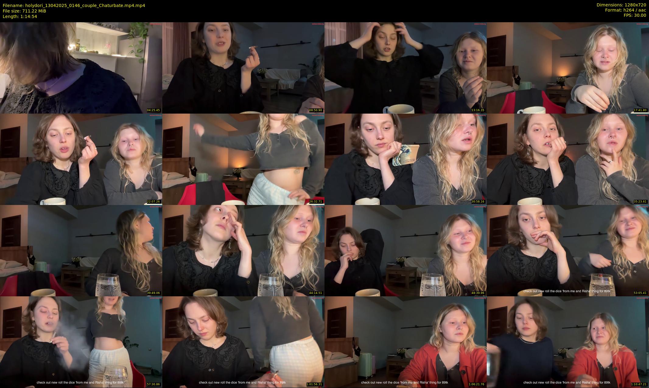 holydori — 75 minute Chaturbate female cam show recording, 720p, Apr 13, 2025