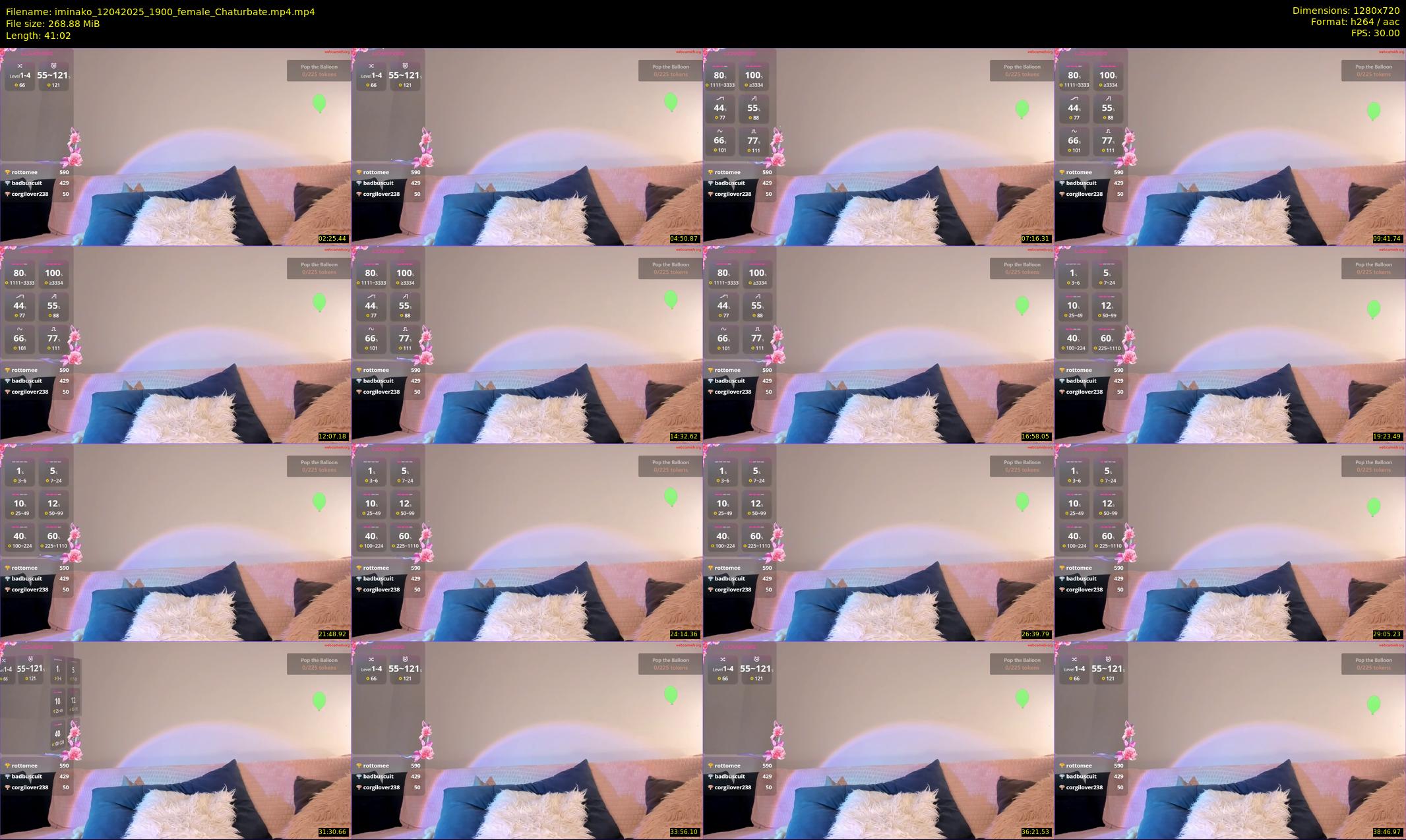 iminako — 42 minute Chaturbate female cam show recording, 720p, Apr 12, 2025