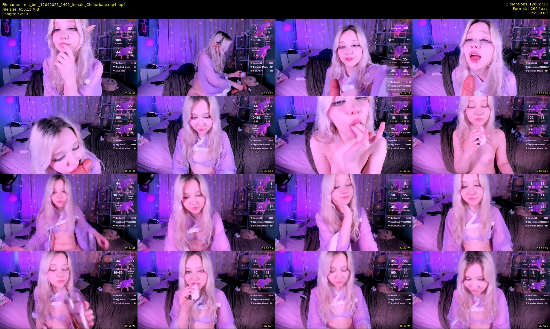 irma_bell — 53 minute Chaturbate female cam show recording, 720p, Apr 12, 2025