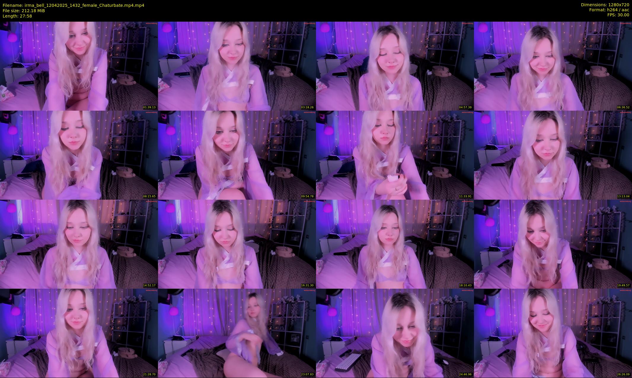 irma_bell — 28 minute Chaturbate female cam show recording, 720p, Apr 12, 2025