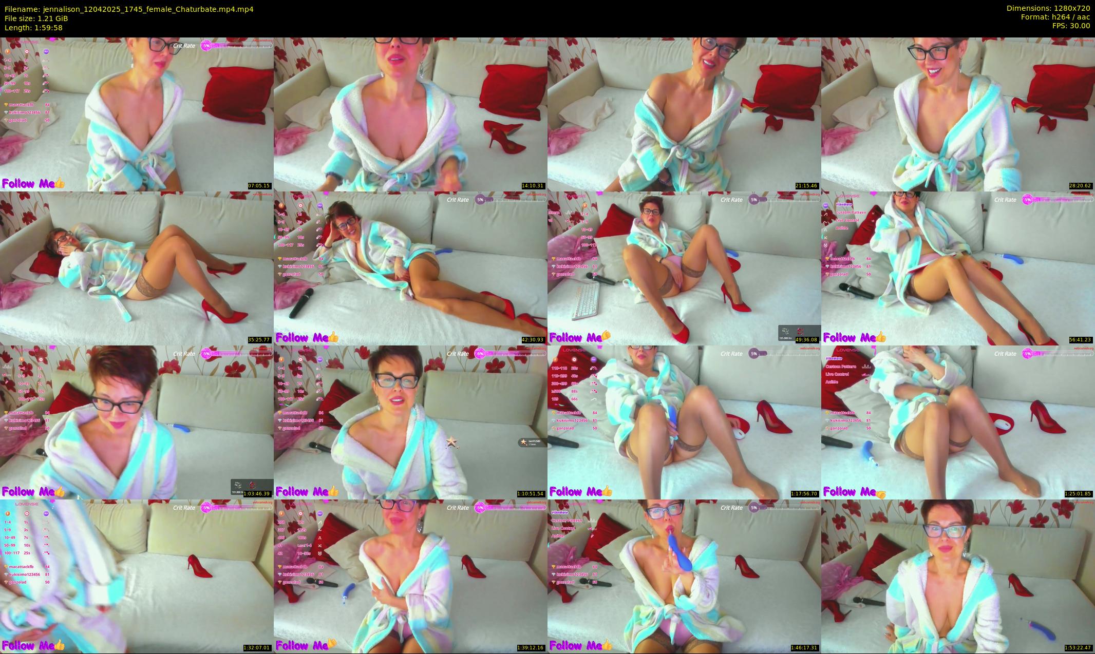 jennalison — 120 minute Chaturbate female cam show recording, 720p, Apr 12, 2025