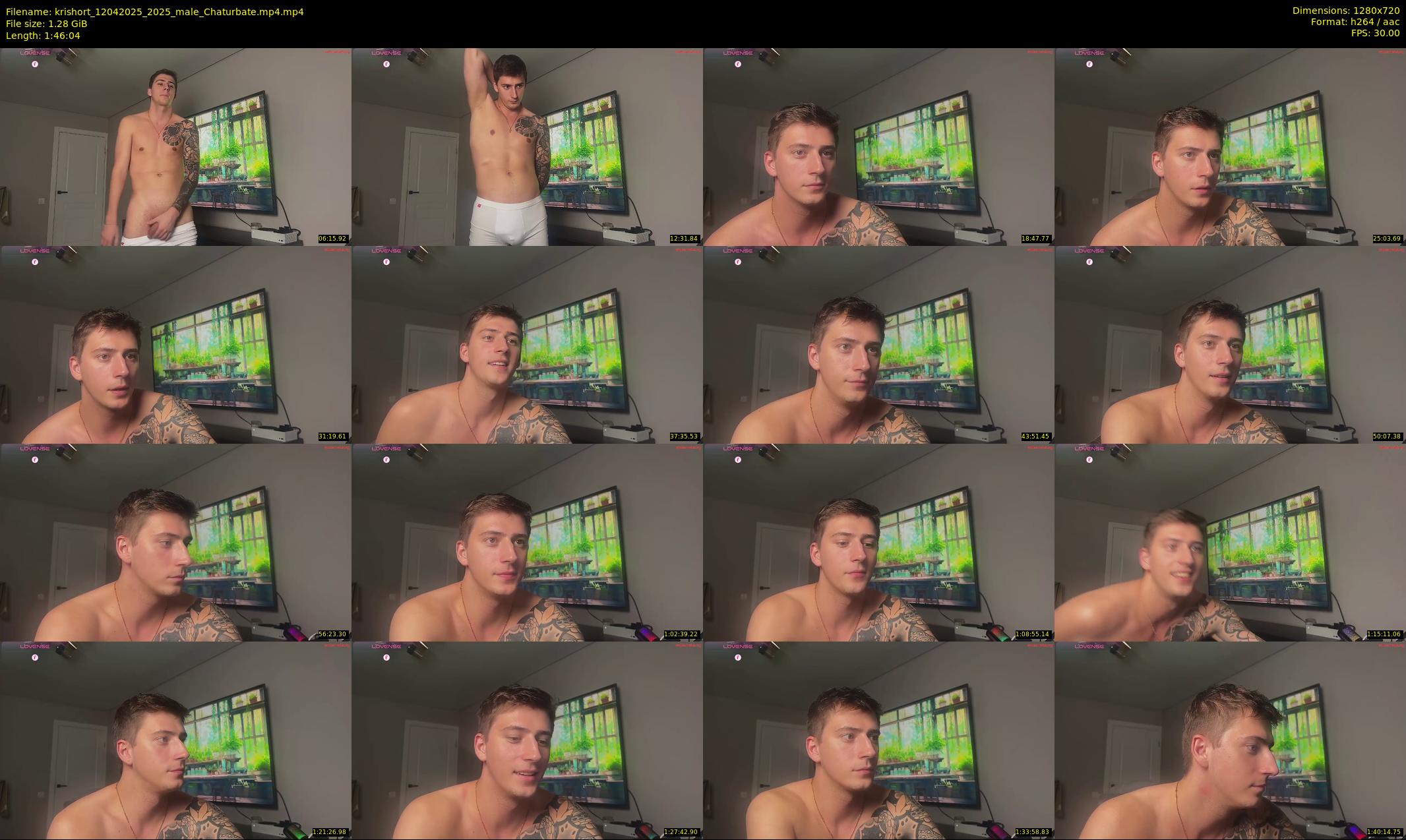krishort — 107 minute Chaturbate male cam show recording, 720p, Apr 12, 2025