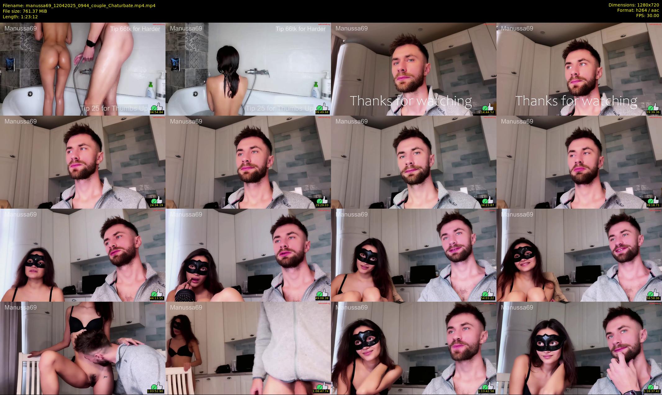 manussa69 — 84 minute Chaturbate couple cam show recording, 720p, Apr 12, 2025