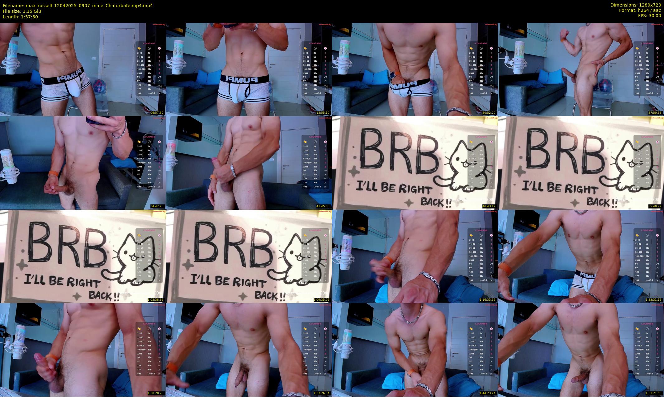 max_russell — 118 minute Chaturbate male cam show recording, 720p, Apr 12, 2025