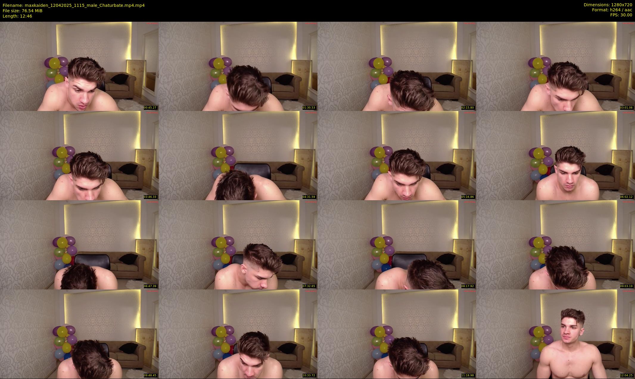 maxkaiden — 13 minute Chaturbate male cam show recording, 720p, Apr 12, 2025
