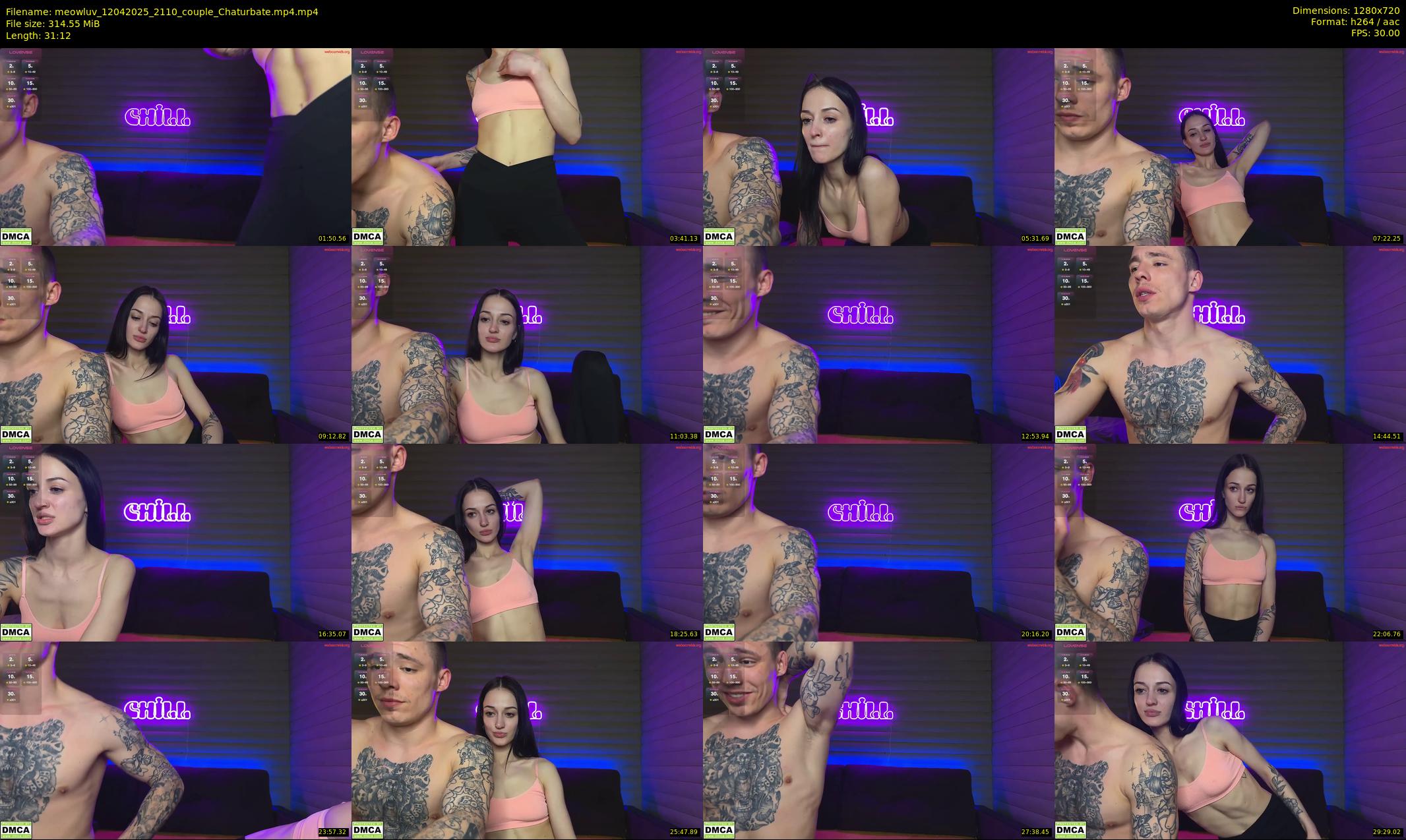 meowluv — 32 minute Chaturbate couple cam show recording, 720p, Apr 12, 2025
