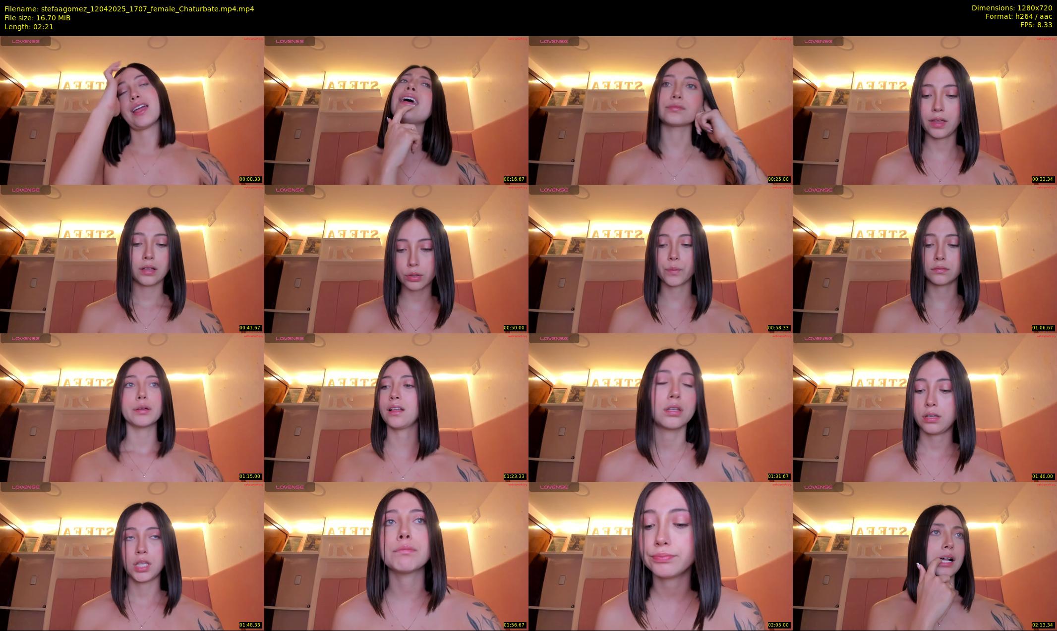 stefaagomez — 3 minute Chaturbate female cam show recording, 720p, Apr 12, 2025