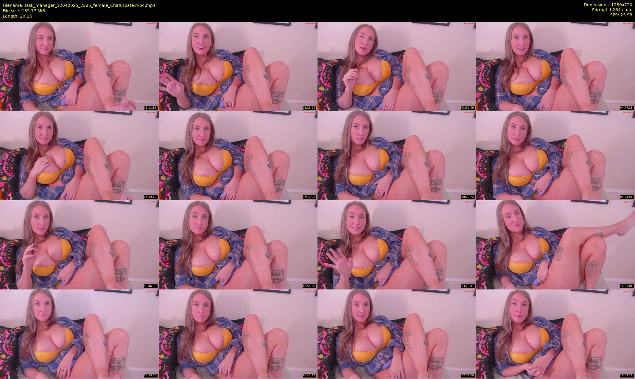 task_manager — 21 minute Chaturbate couple cam show recording, 720p, Apr 12, 2025