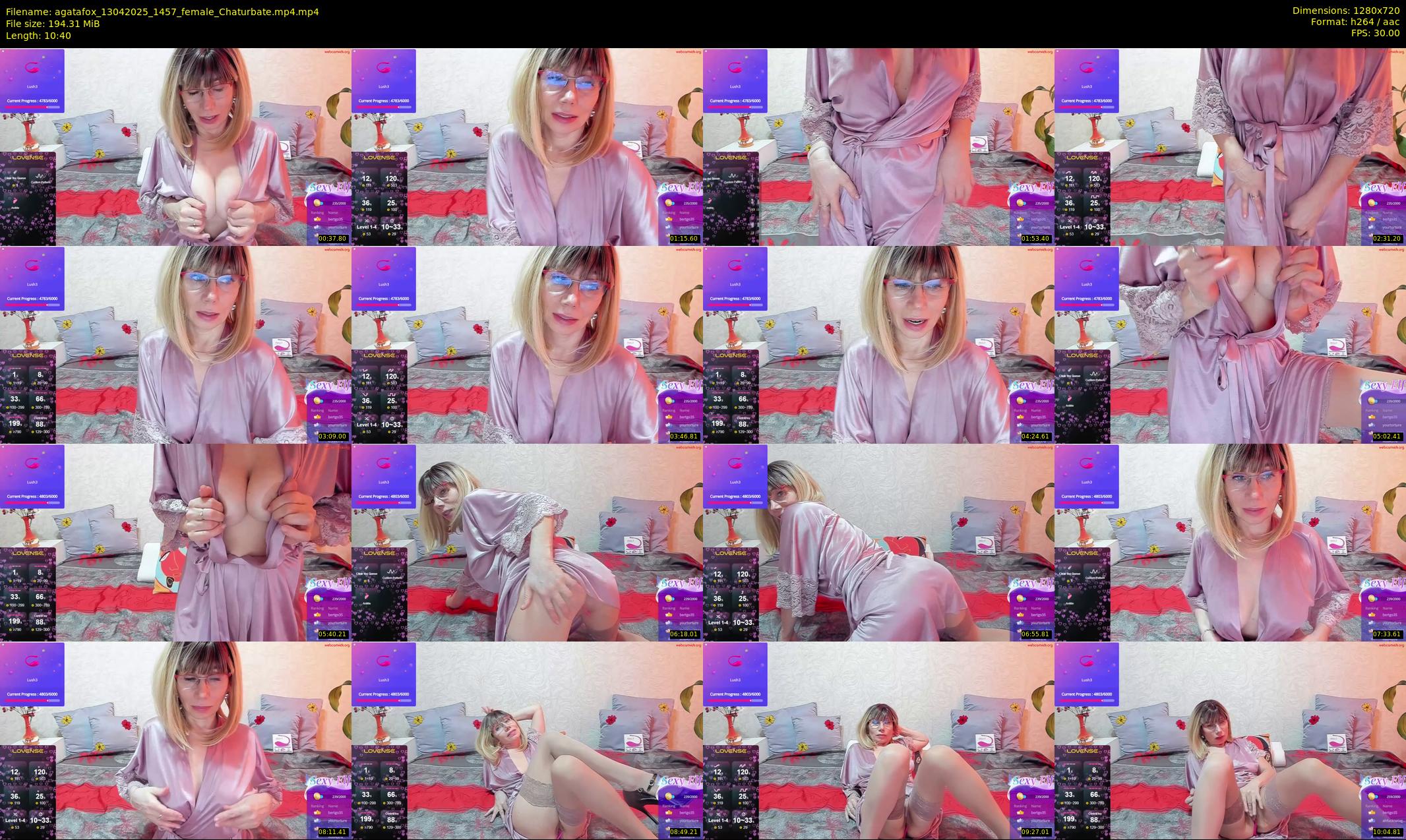 agatafox — 11 minute Chaturbate female cam show recording, 720p, Apr 13, 2025