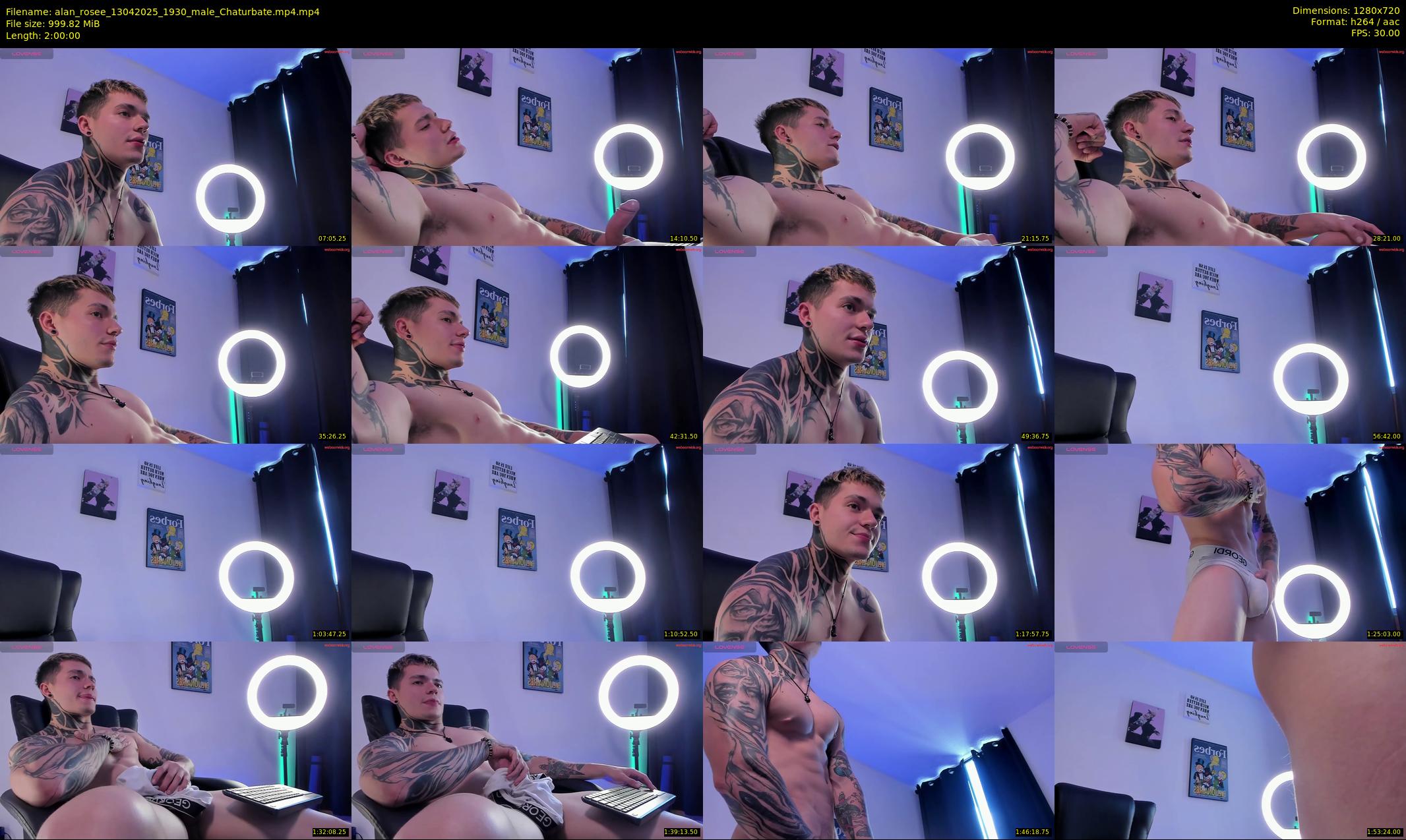 alan_rosee — 120 minute Chaturbate male cam show recording, 720p, Apr 13, 2025