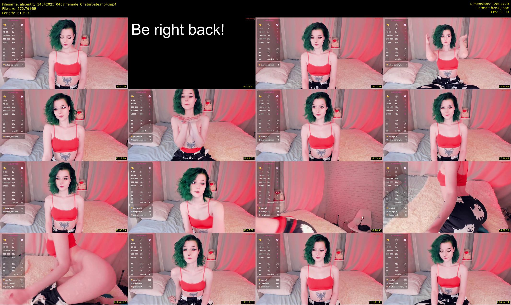 alicentity — 80 minute Chaturbate female cam show recording, 720p, Apr 14, 2025