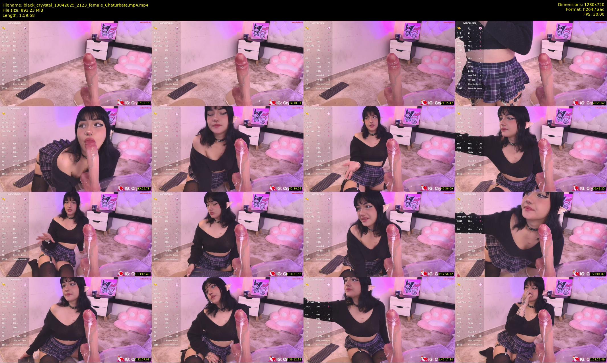 black_cryystal — 120 minute Chaturbate female cam show recording, 720p, Apr 13, 2025