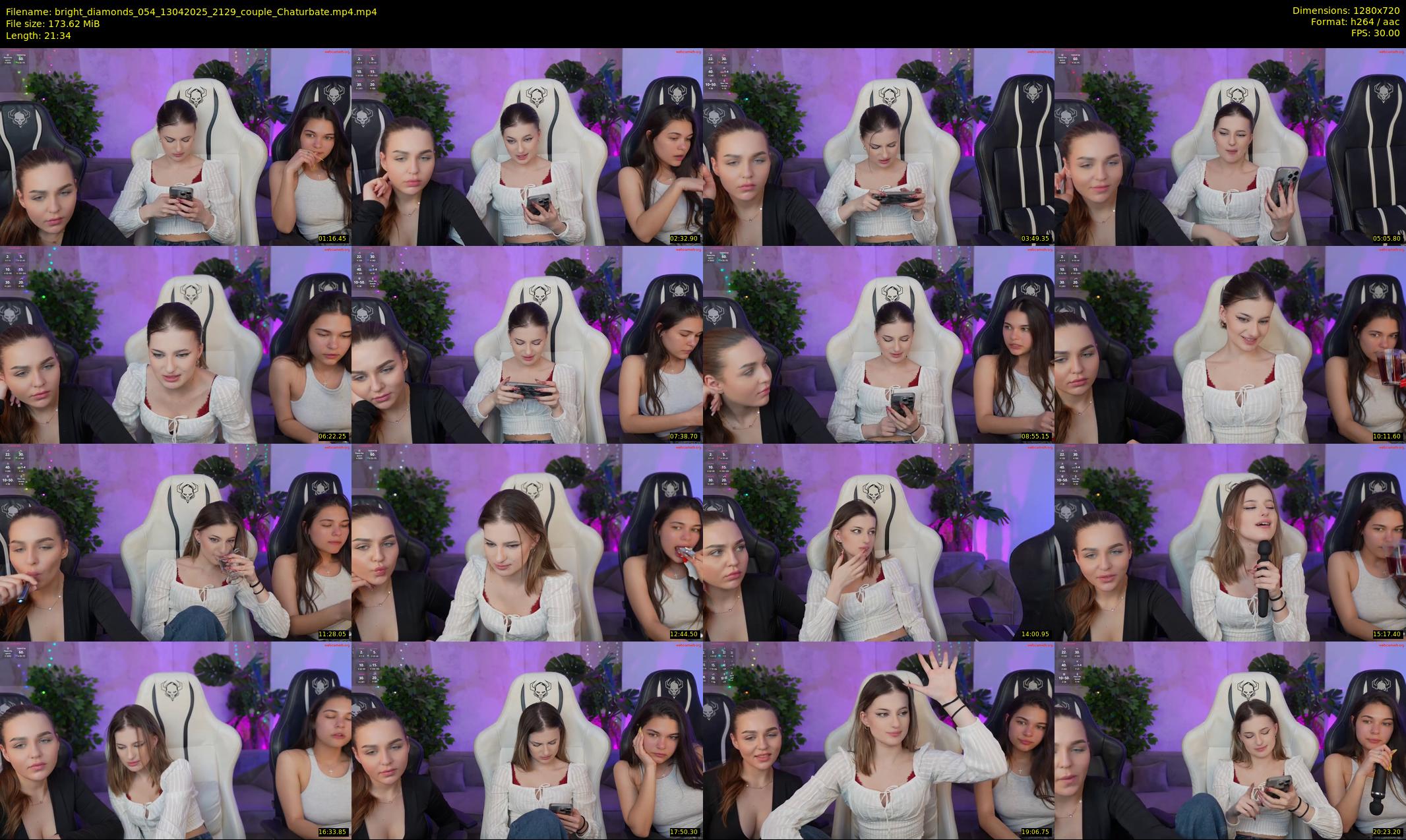 bright_diamonds_054 — 22 minute Chaturbate couple cam show recording, 720p, Apr 13, 2025