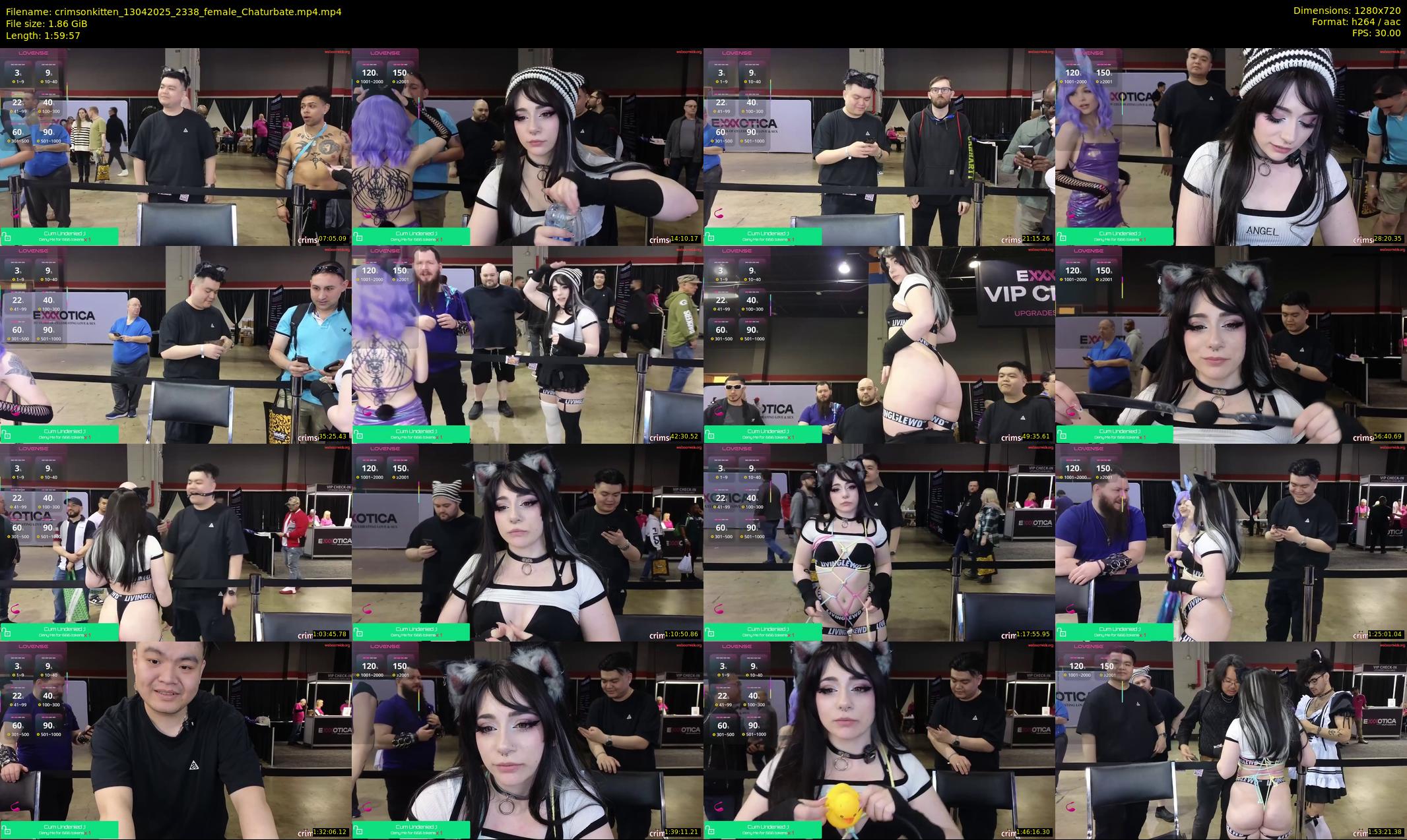 crimsonkitten — 120 minute Chaturbate female cam show recording, 720p, Apr 13, 2025