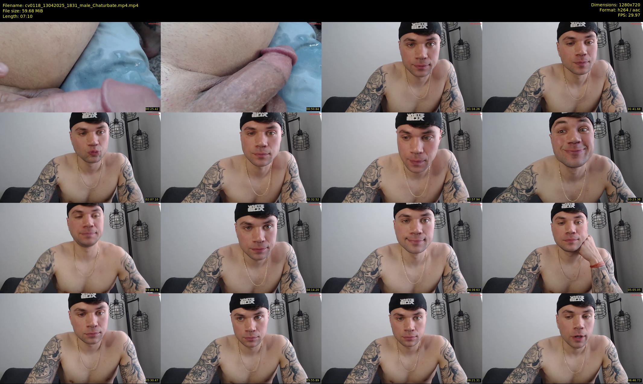 cv0118 — 8 minute Chaturbate male cam show recording, 720p, Apr 13, 2025