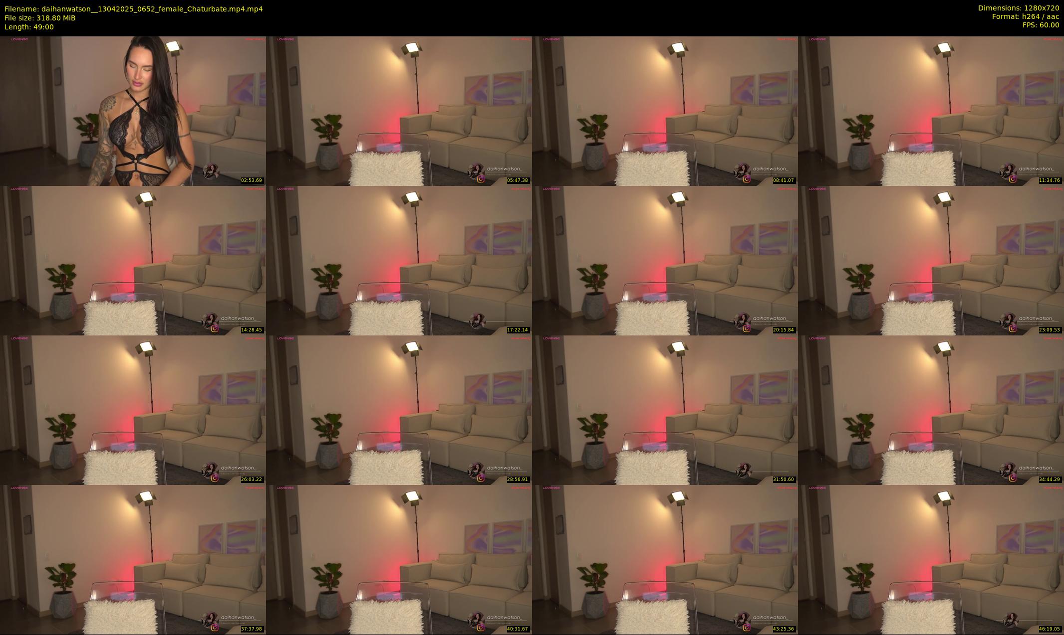 daihanwatson_ — 49 minute Chaturbate female cam show recording, 720p, Apr 13, 2025