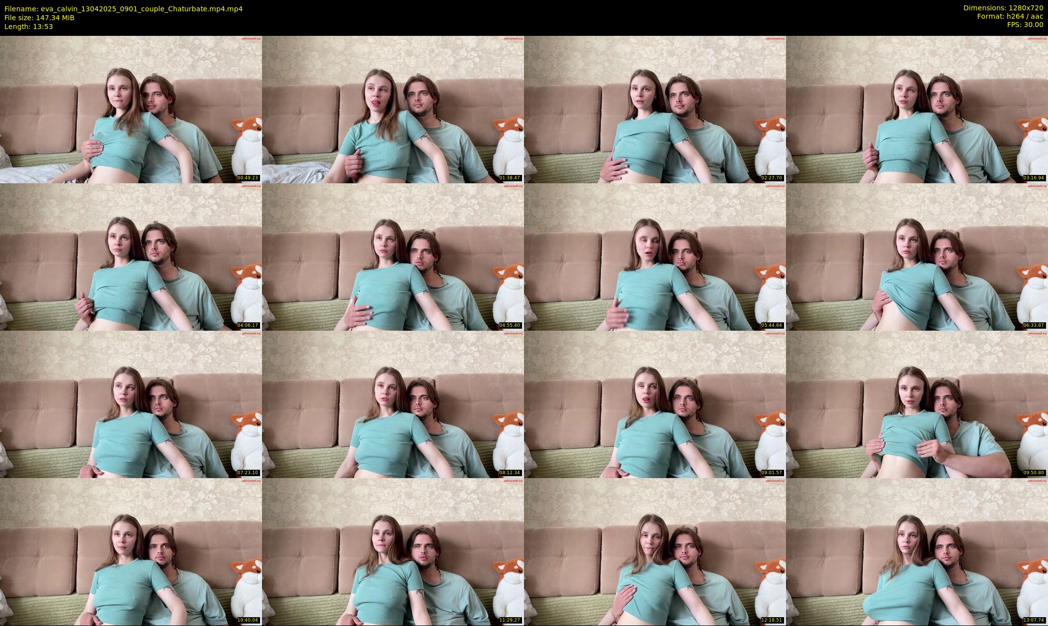 eva_calvin — 14 minute Chaturbate couple cam show recording, 720p, Apr 13, 2025