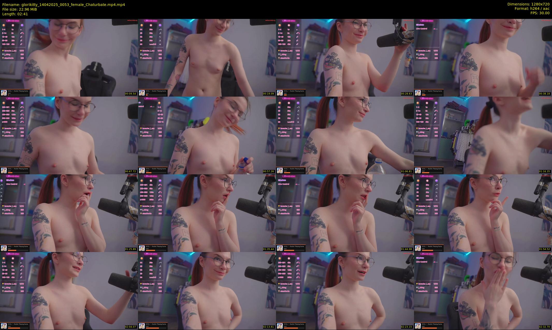 glorikitty — 3 minute Chaturbate female cam show recording, 720p, Apr 14, 2025