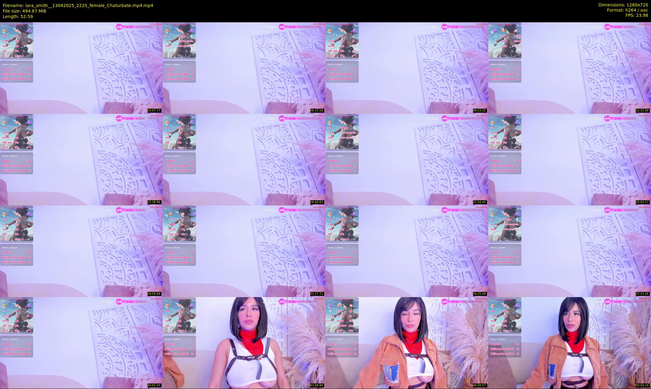 iara_smith_ — 53 minute Chaturbate female cam show recording, 720p, Apr 13, 2025