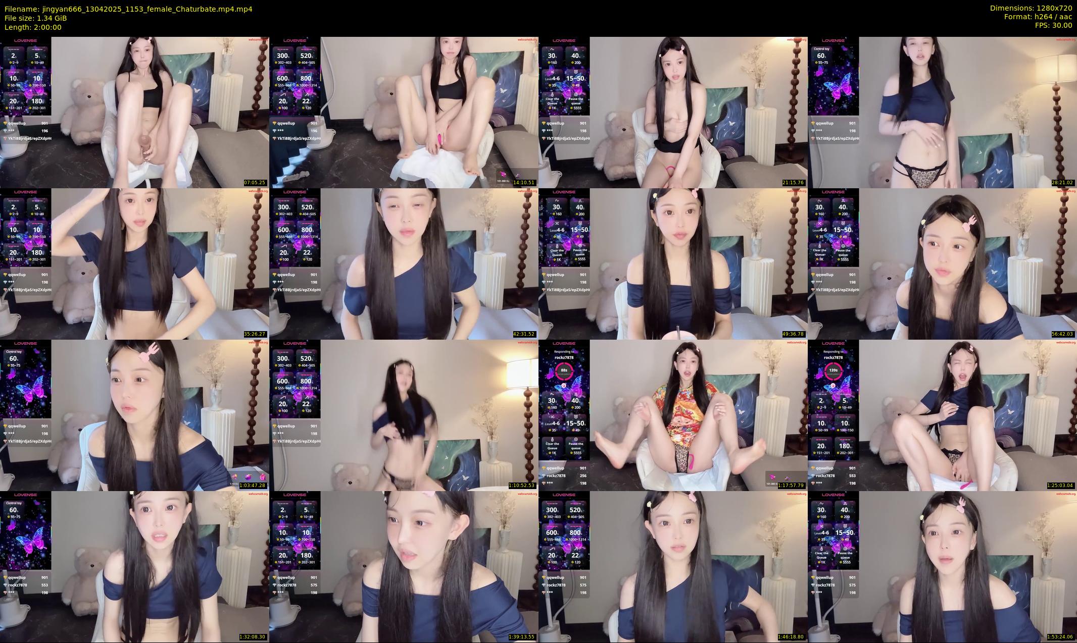 jingyan666 — 120 minute Chaturbate female cam show recording, 720p, Apr 13, 2025
