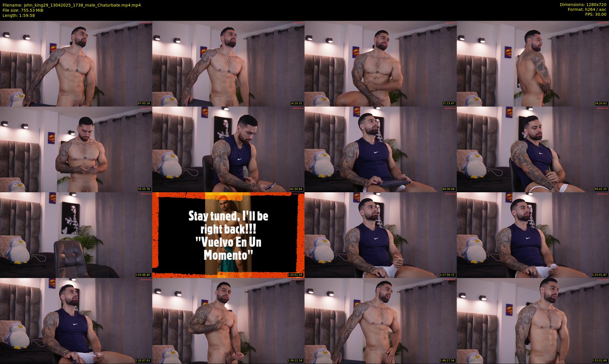 john_king29 — 120 minute Chaturbate male cam show recording, 720p, Apr 13, 2025