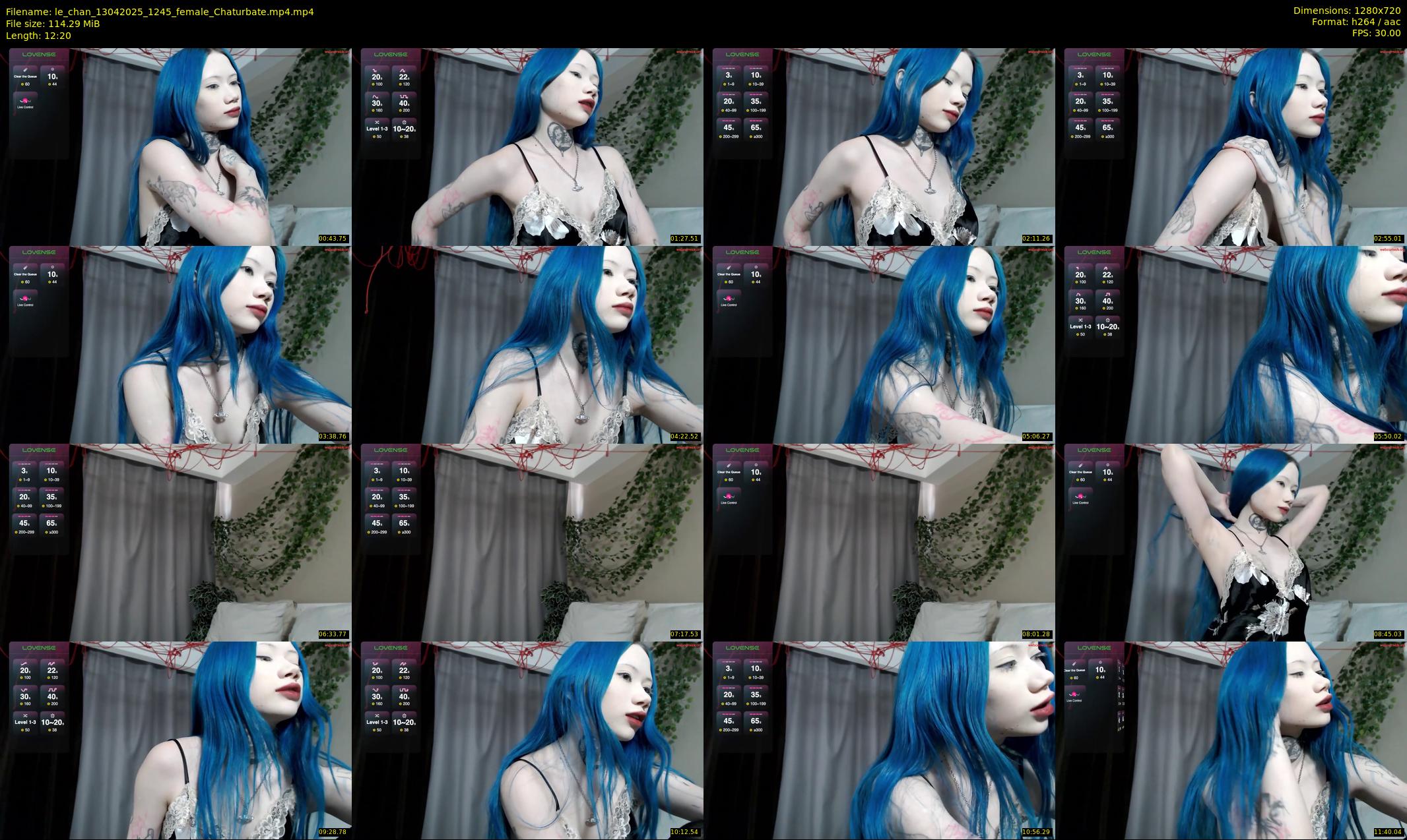 le_chan — 13 minute Chaturbate female cam show recording, 720p, Apr 13, 2025