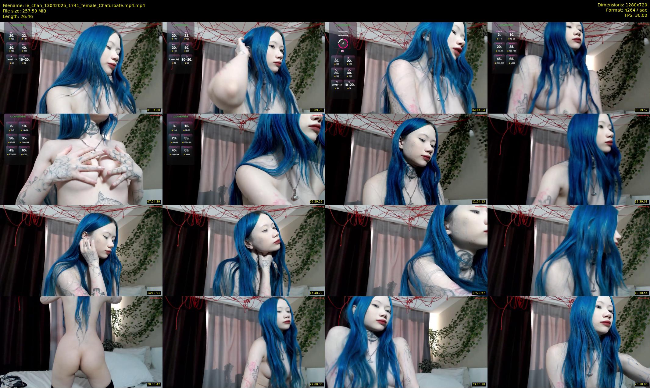 le_chan — 27 minute Chaturbate female cam show recording, 720p, Apr 13, 2025