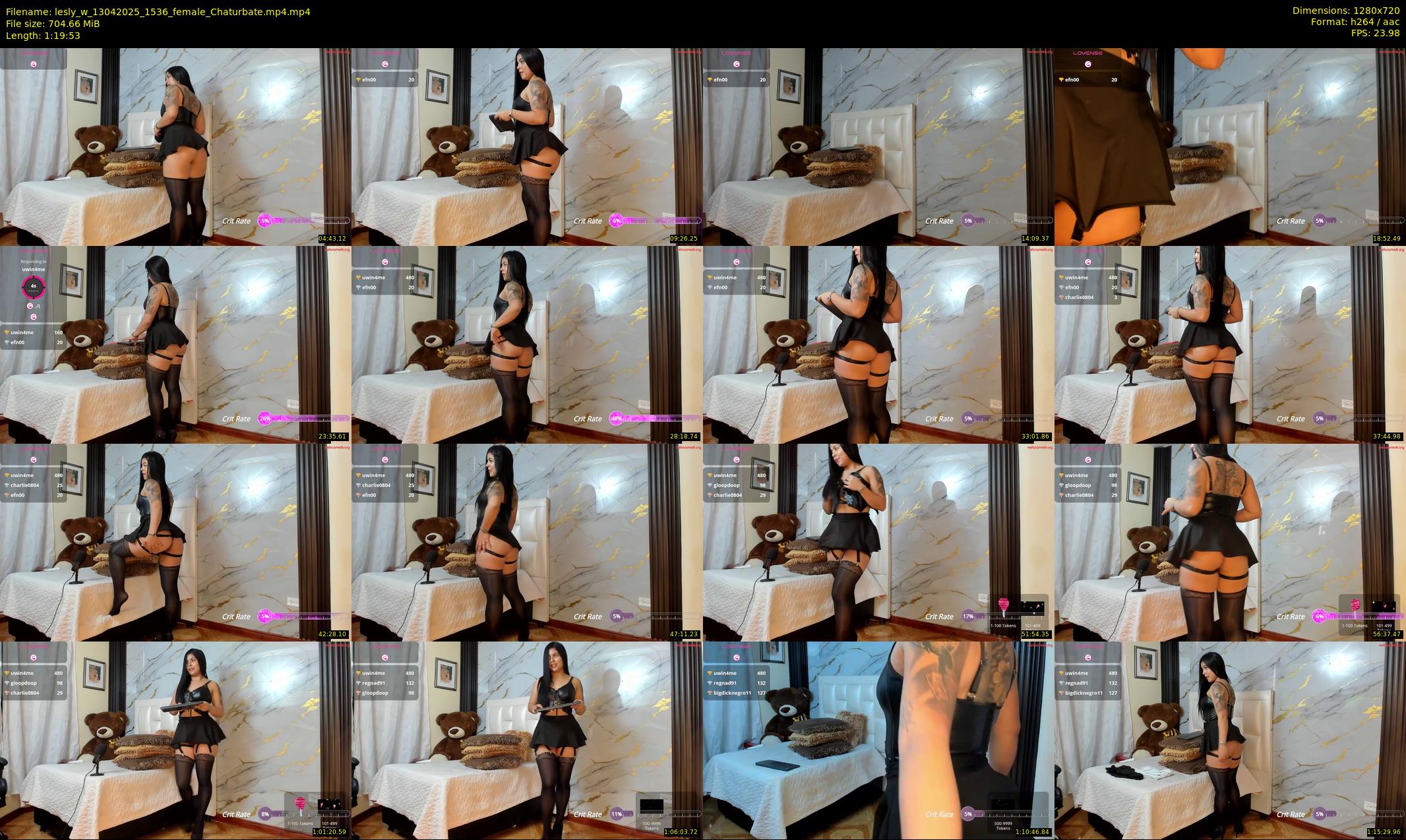 lesly_w — 80 minute Chaturbate female cam show recording, 720p, Apr 13, 2025