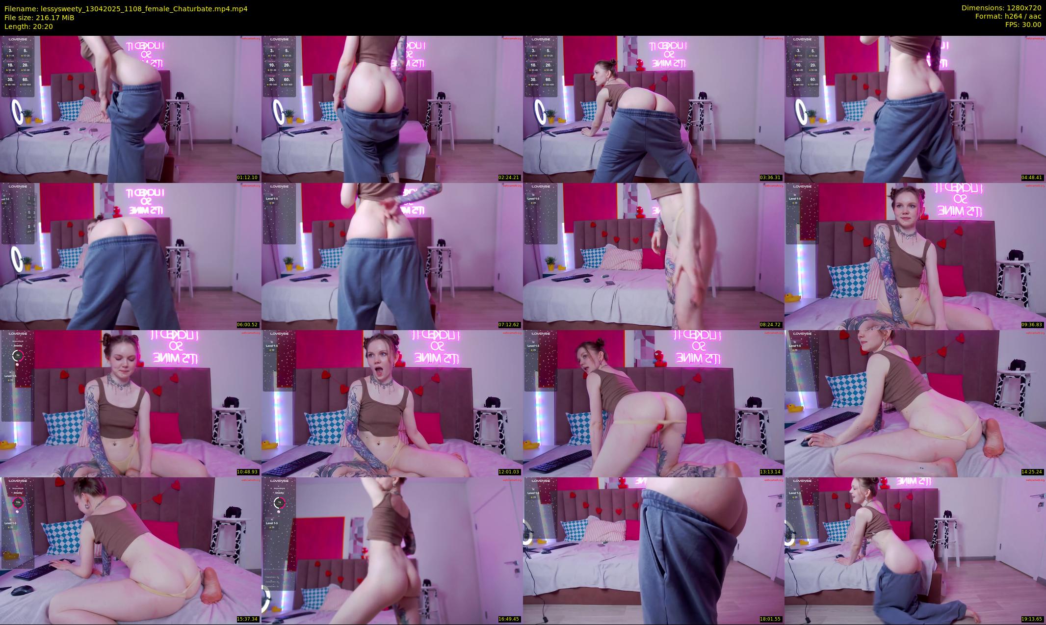 lessysweety — 21 minute Chaturbate female cam show recording, 720p, Apr 13, 2025