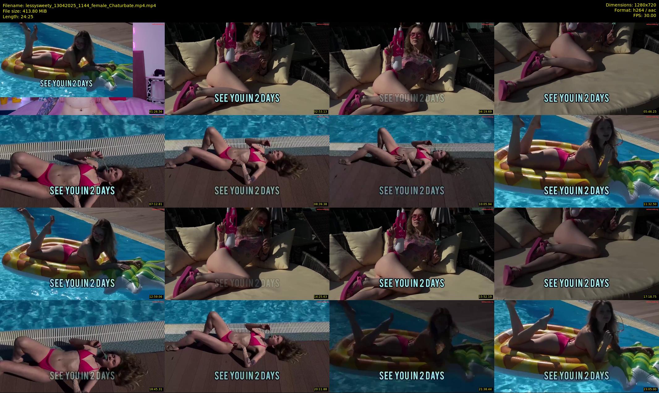 lessysweety — 25 minute Chaturbate female cam show recording, 720p, Apr 13, 2025