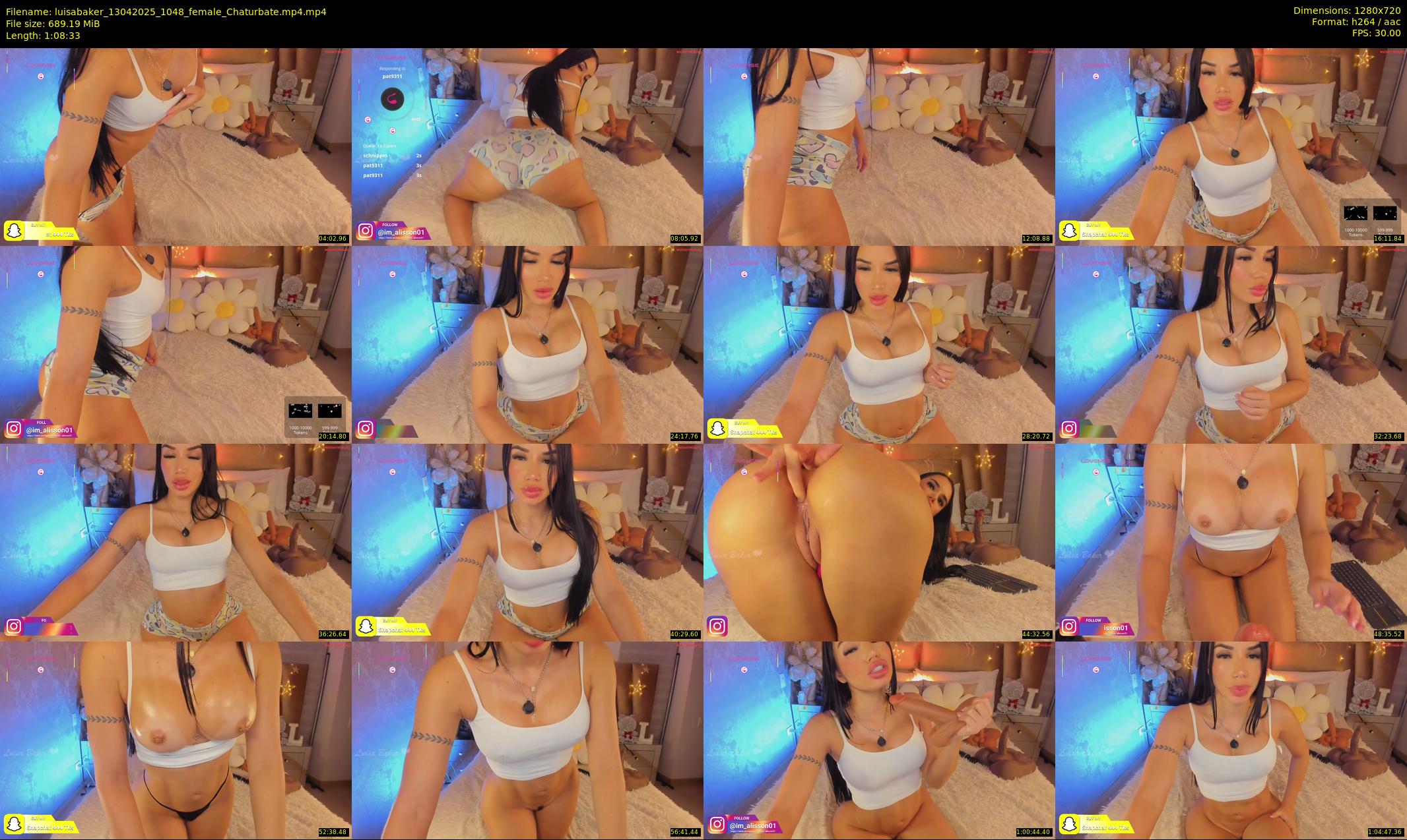 luisabaker — 69 minute Chaturbate female cam show recording, 720p, Apr 13, 2025