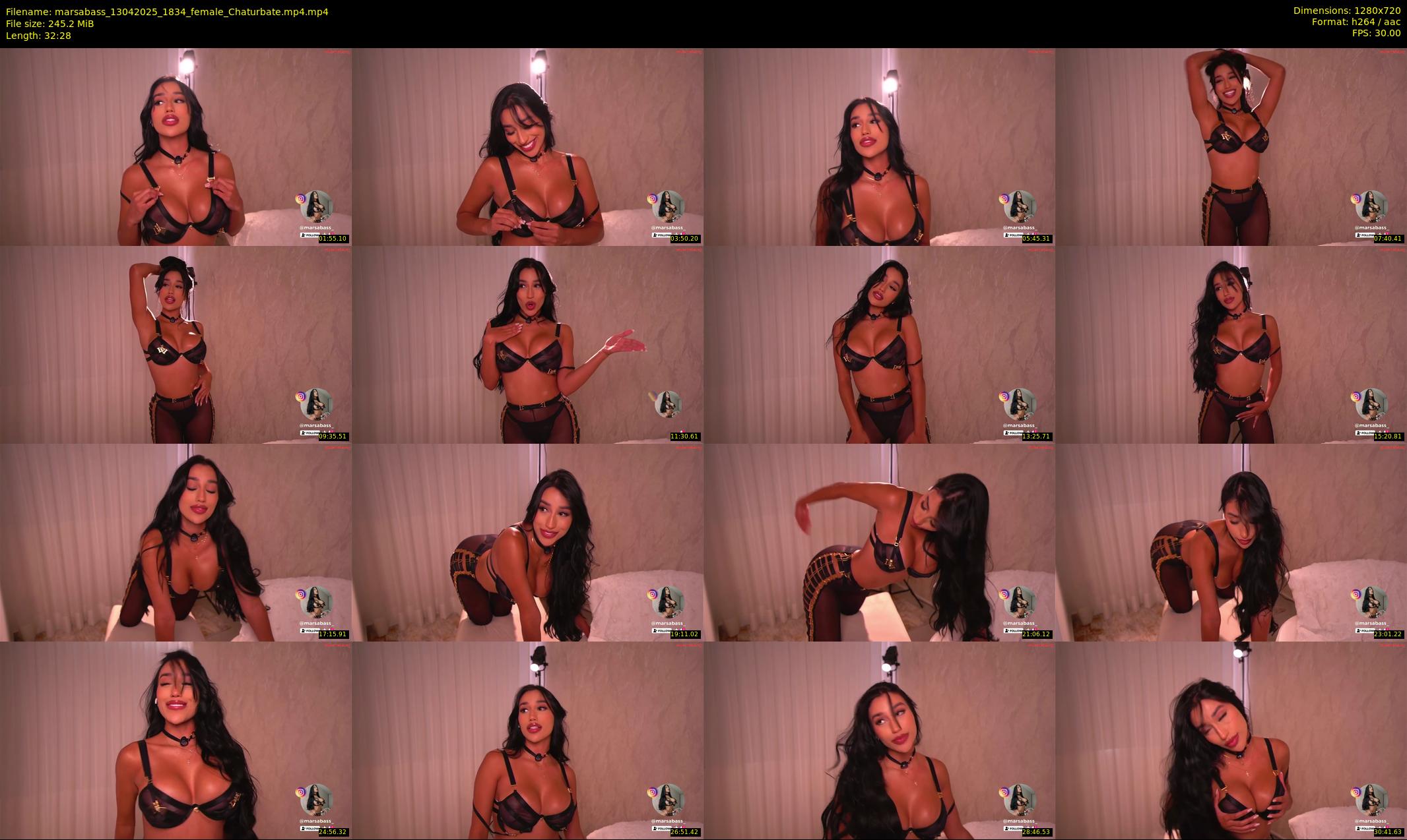 marsabass — 33 minute Chaturbate female cam show recording, 720p, Apr 13, 2025