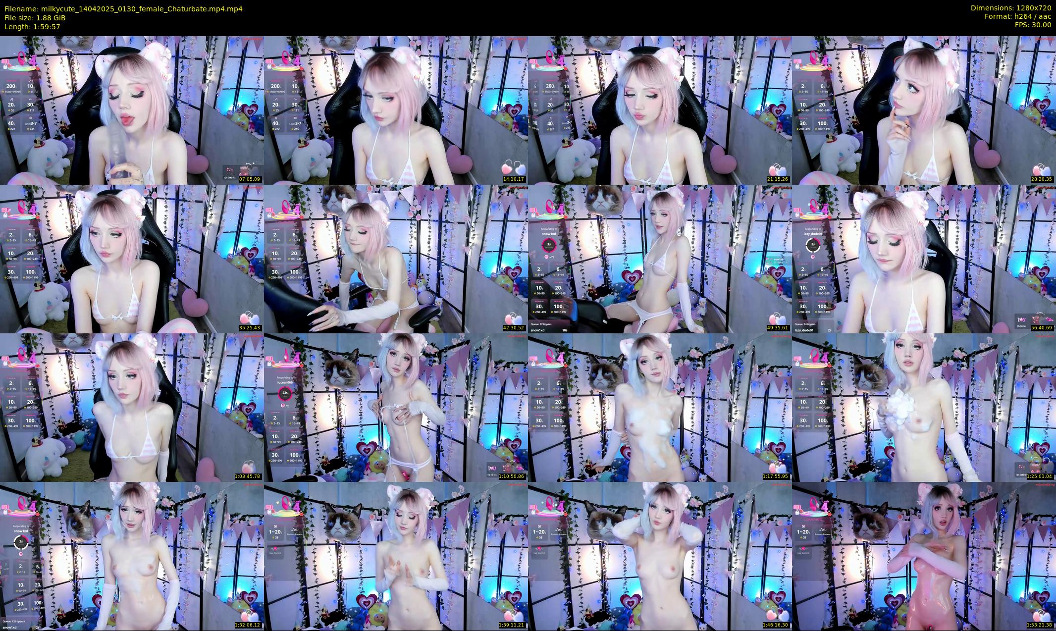 milkycute — 120 minute Chaturbate female cam show recording, 720p, Apr 14, 2025