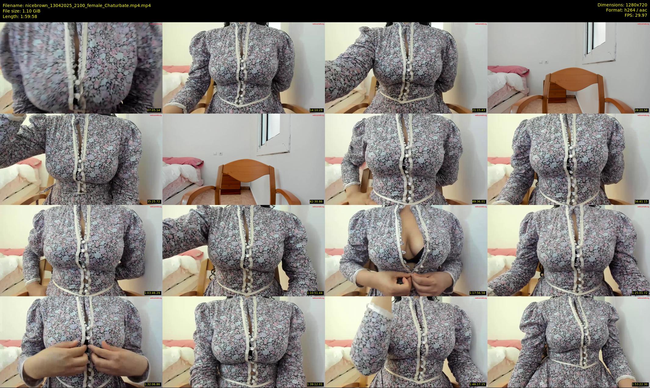 nicebrown — 120 minute Chaturbate female cam show recording, 720p, Apr 13, 2025
