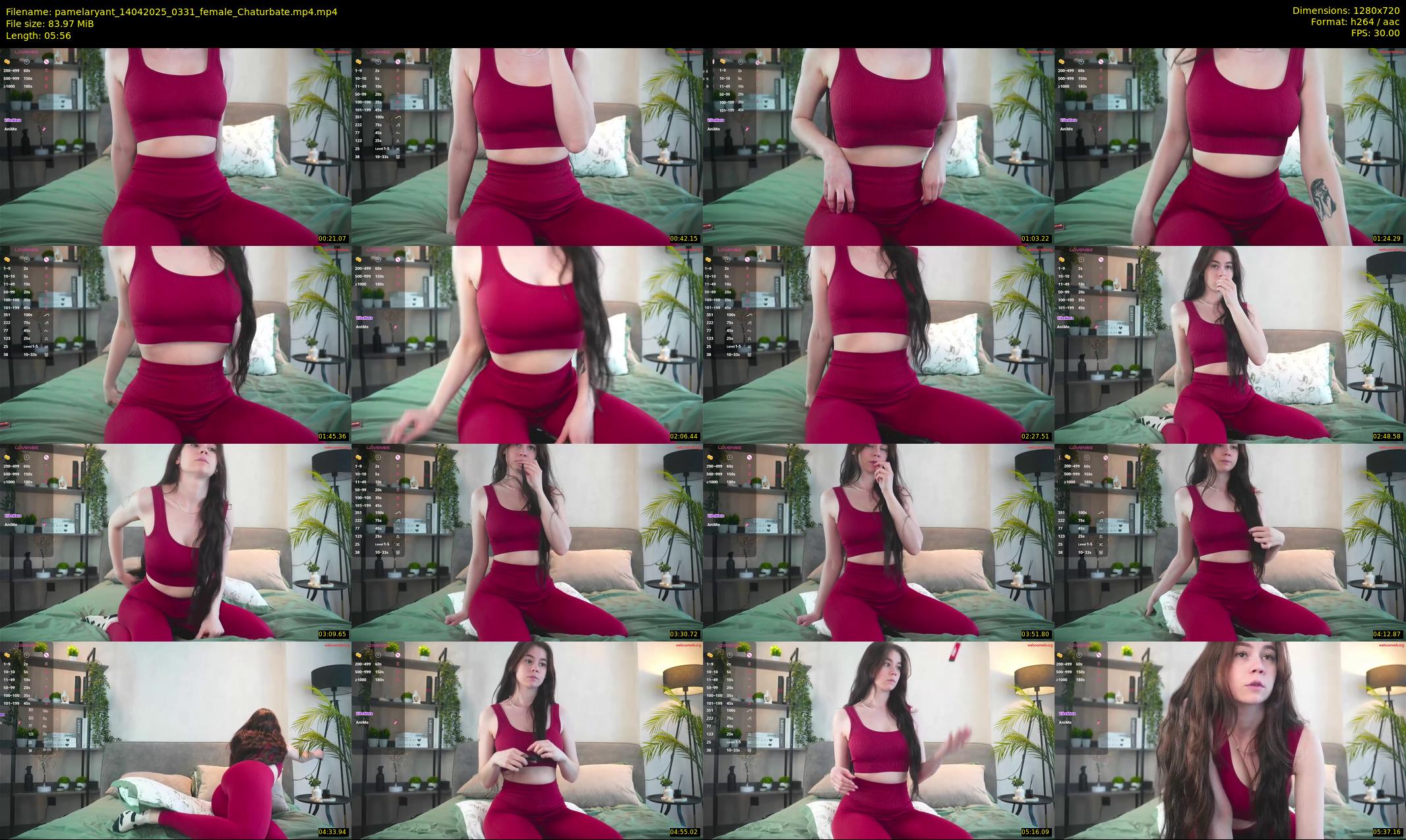 pamelaryant — 6 minute Chaturbate female cam show recording, 720p, Apr 14, 2025